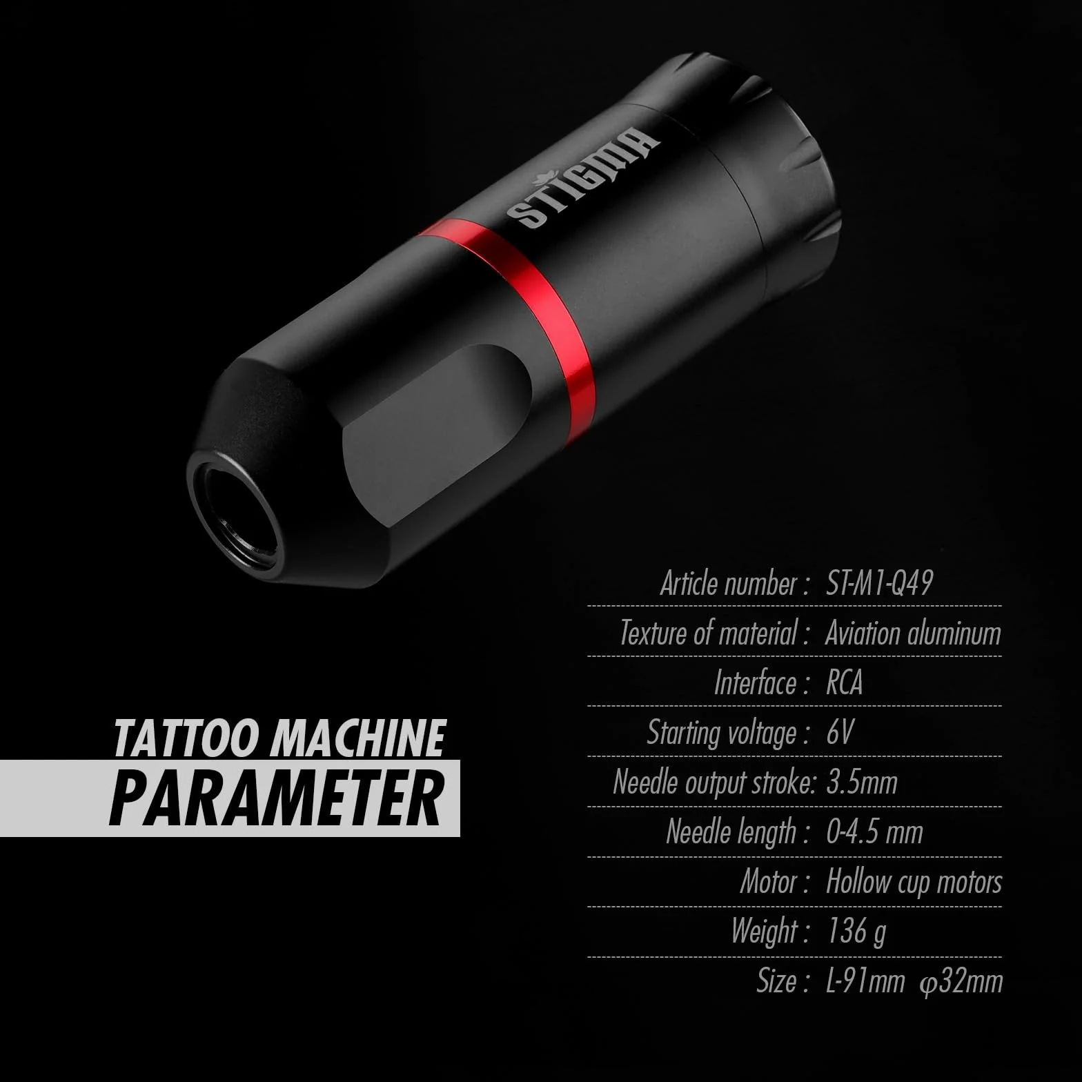 STIGMA Pro Maquina de Tatuar con Bateria 1400 mAh,20Pcs Agujas de Cartuchos de Tattoo, Wireless Tattoo Kit Complete