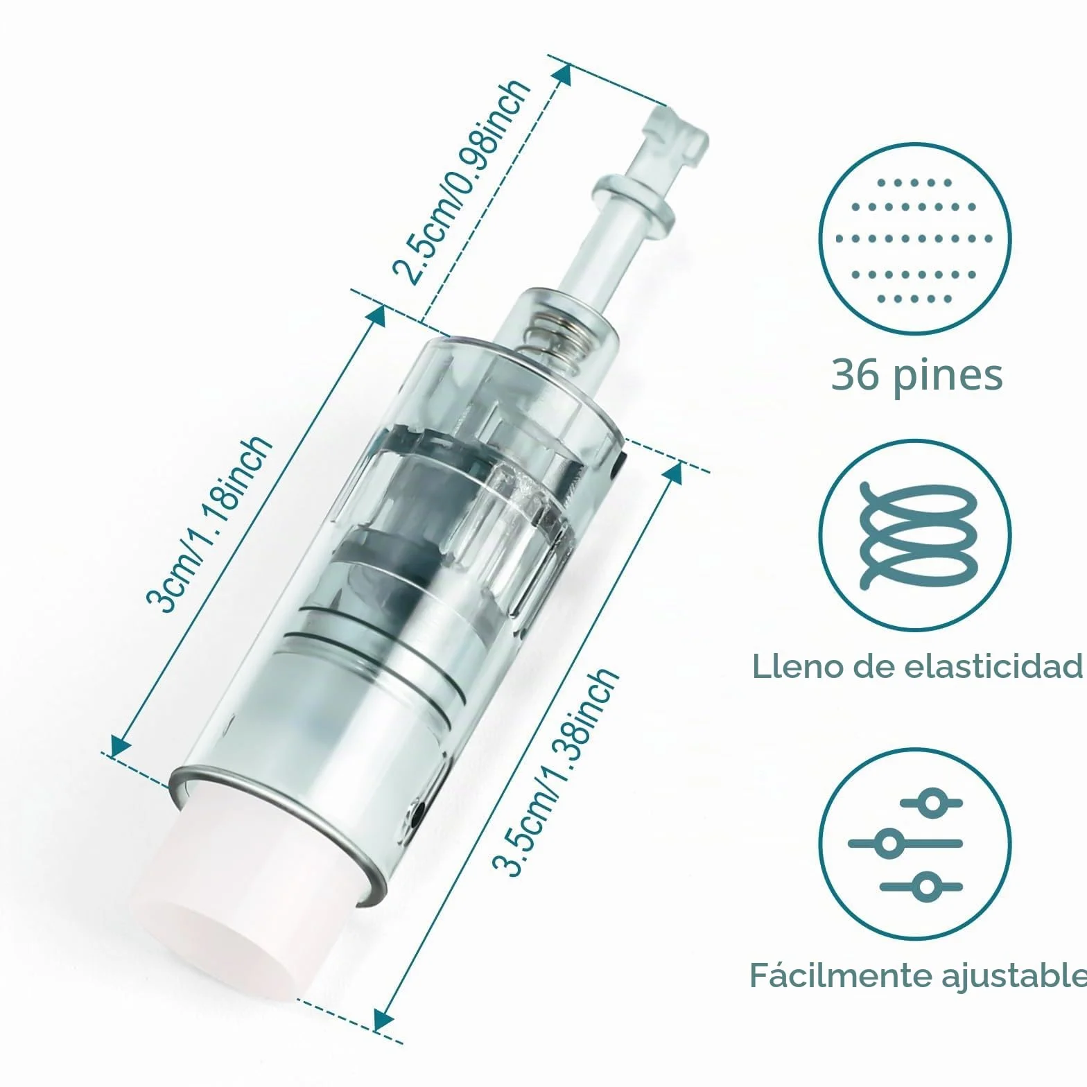 20 Pcs Agujas Dermapen 36 puntas para Microneedling pen, Derma Pen M8 Cartuchos 36 Pins, Microagujas de Repuesto Original de Microneedle Dermapen Ultima M8, M7S, A6S (36 Pins, 20 Pcs)