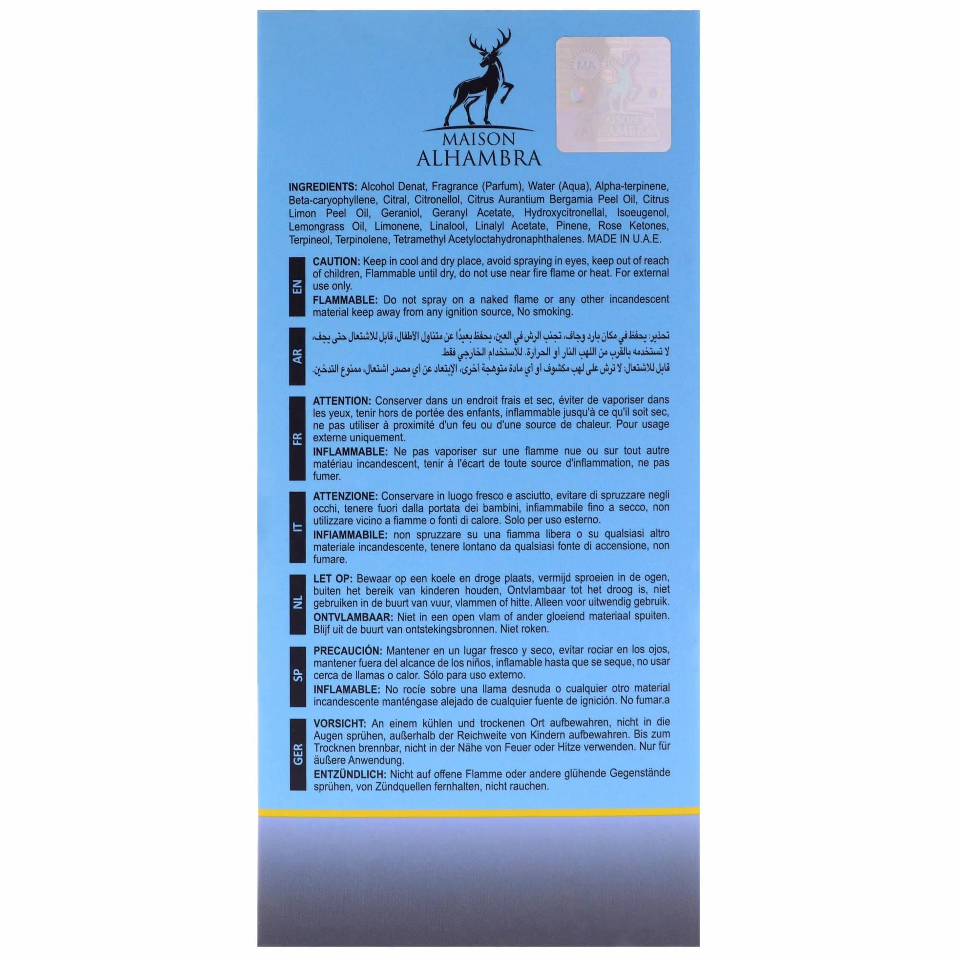 Perfume Jean Lowe Azure 100ml, Perfume Árabe de Larga Duración, Eau da Parfum Importado desde Dubái, Fragancia Fresca y Sofisticada,