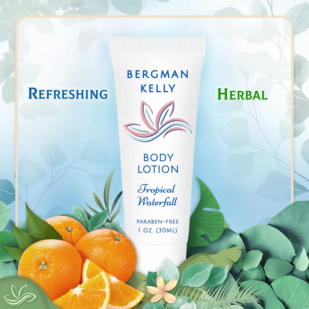 Lote de artículos de tocador del hotel Bergman Kelly - Cascada tropical, 30 ml cada uno, 200 unidades - Conjunto de 4 piezas: 50 pastillas de jabón, champú, acondicionador y loción corporal