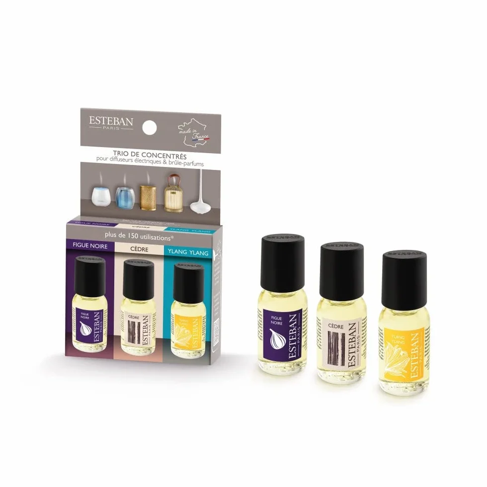Esteban Selección Tris de concentrados de perfume Figue Noire - Cedre - Ylang Ylang 3 x 15 ml