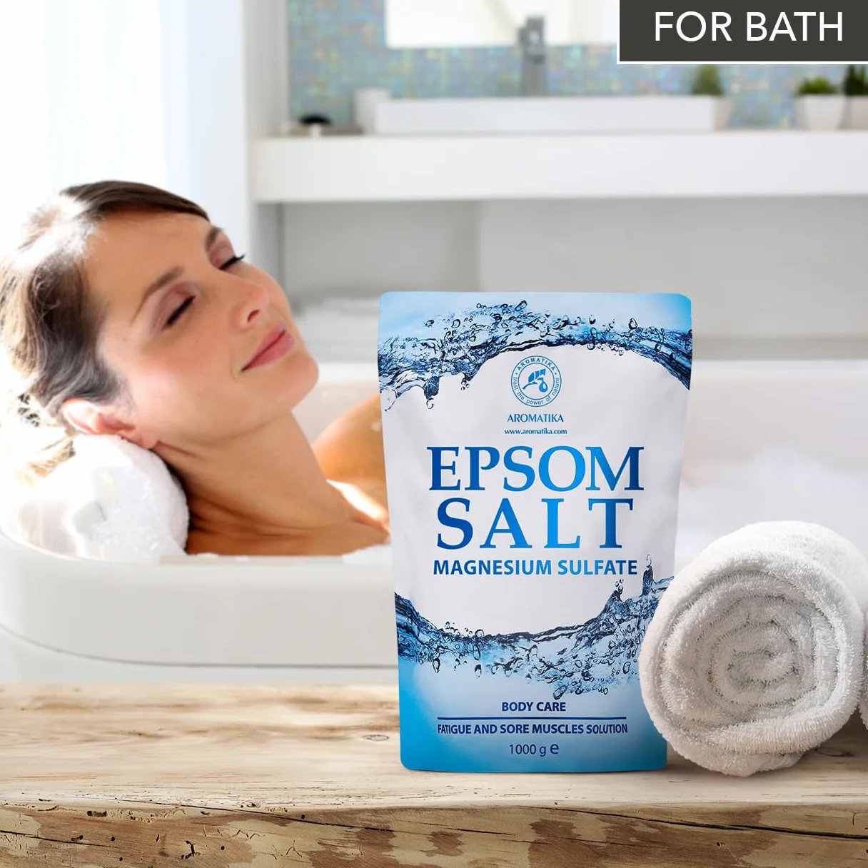 Epsom Sal de Baño 5kg - 100% Puro & Natural Epsom Sal - Sulfato de Magnesio Concentrado - Calmante y Alivia los Músculos Doloridos - Cuidado del Cuerpo - Buen Cuidado de Piel - Relajante Muscular