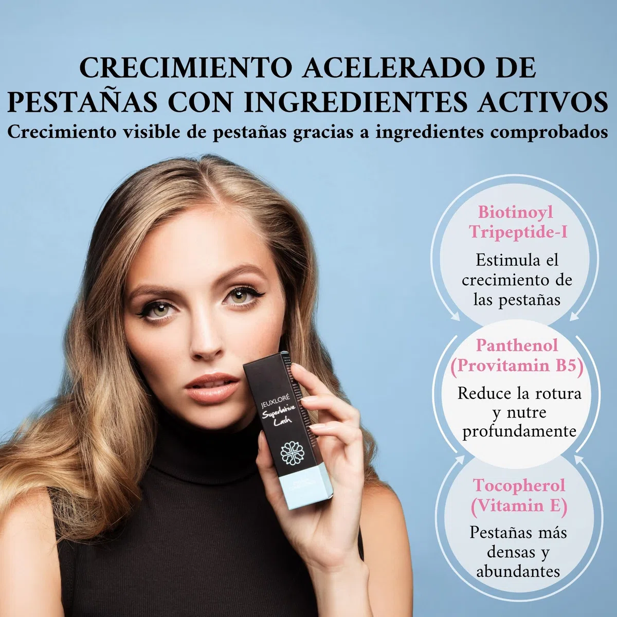 Serum Pestañas 3 ml para Crecimiento Natural - Suero Alargador para Pestañas y Cejas Más Largas y Densas, Alternativa a Lifting, Pestañas Postizas, Rímel Volumen y Magnetismo, Fórmula Vegana y Segura
