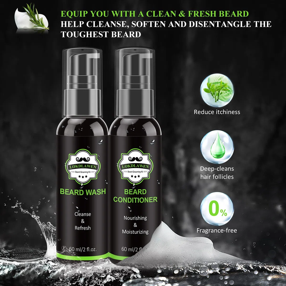 Kit de barba para hombres, Día del Padre, regalos para papá con lavado de barba, acondicionador de barba, aceite de barba, bálsamo para barba, cepillo, peine, tijeras, bolsa de