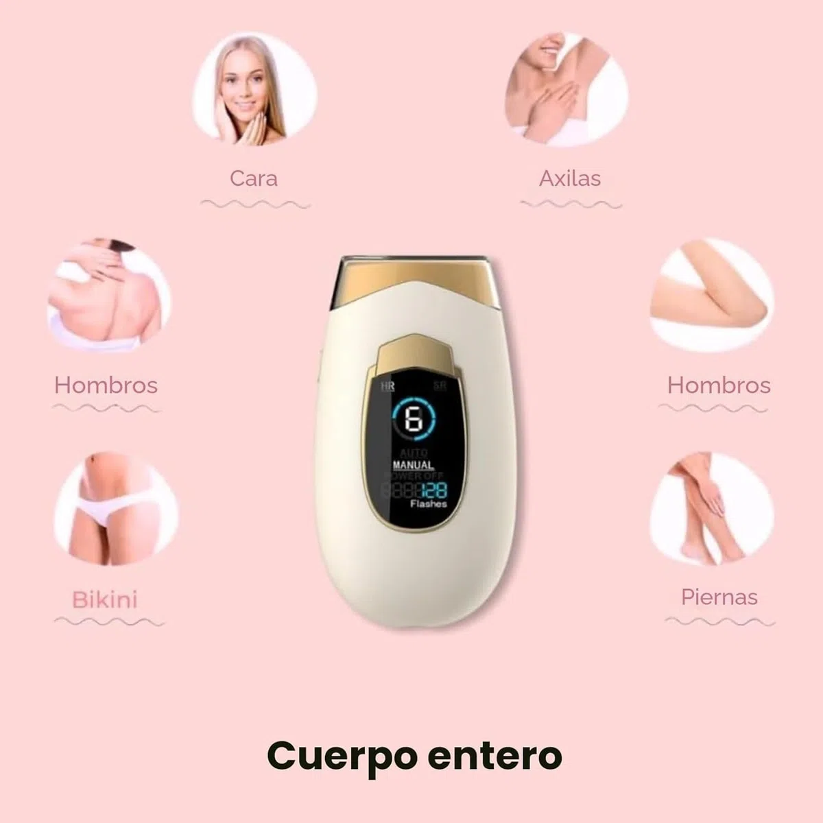 Lumisilk Lumina Pro 2.0 Depiladora Luz Pulsada IPL, Depiladora para Mujer y Hombre con Tecnología IPL, Máquina de Depilación en Casa para Rostro, Piernas, Brazos, Axilas y Bikini(Beige)