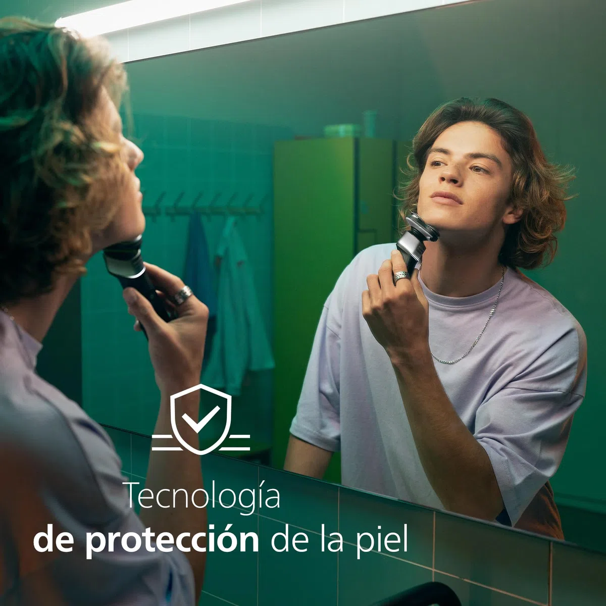Philips Serie X5000 Afeitadora Eléctrica Hombre, Máquina de Afeitar Barba, 27 cuchillas, Cuida la piel, Cabezal flexible 360º, 50min de uso, En Seco y Húmedo, Recargable, X5012/00, Naranja