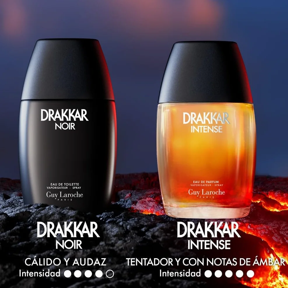 Guy Laroche Drakkar Noir Eau de Toilette, Perfume para Hombre, Fragancia Aromática y Amaderada para Hombre, Con Musgo, Pachuli y Bálsamo de Abeto