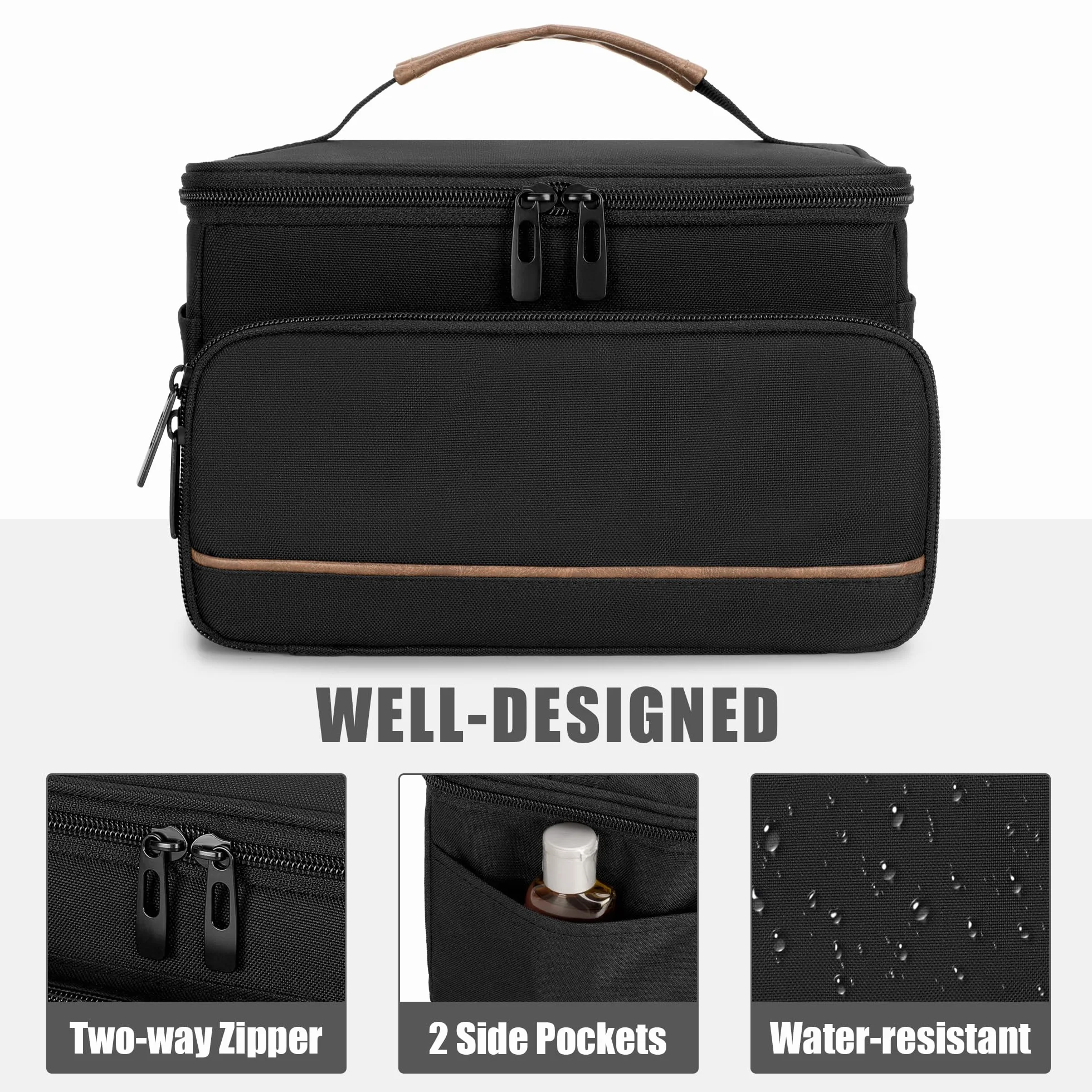 CURMIO Estuche Portátil para Cortapelos, Bolsa de Almacenaje Compatible con Andis, Hatteker, Oster Maquina Cortar Pelo y Otras Herramientas de Peluquería, Negro