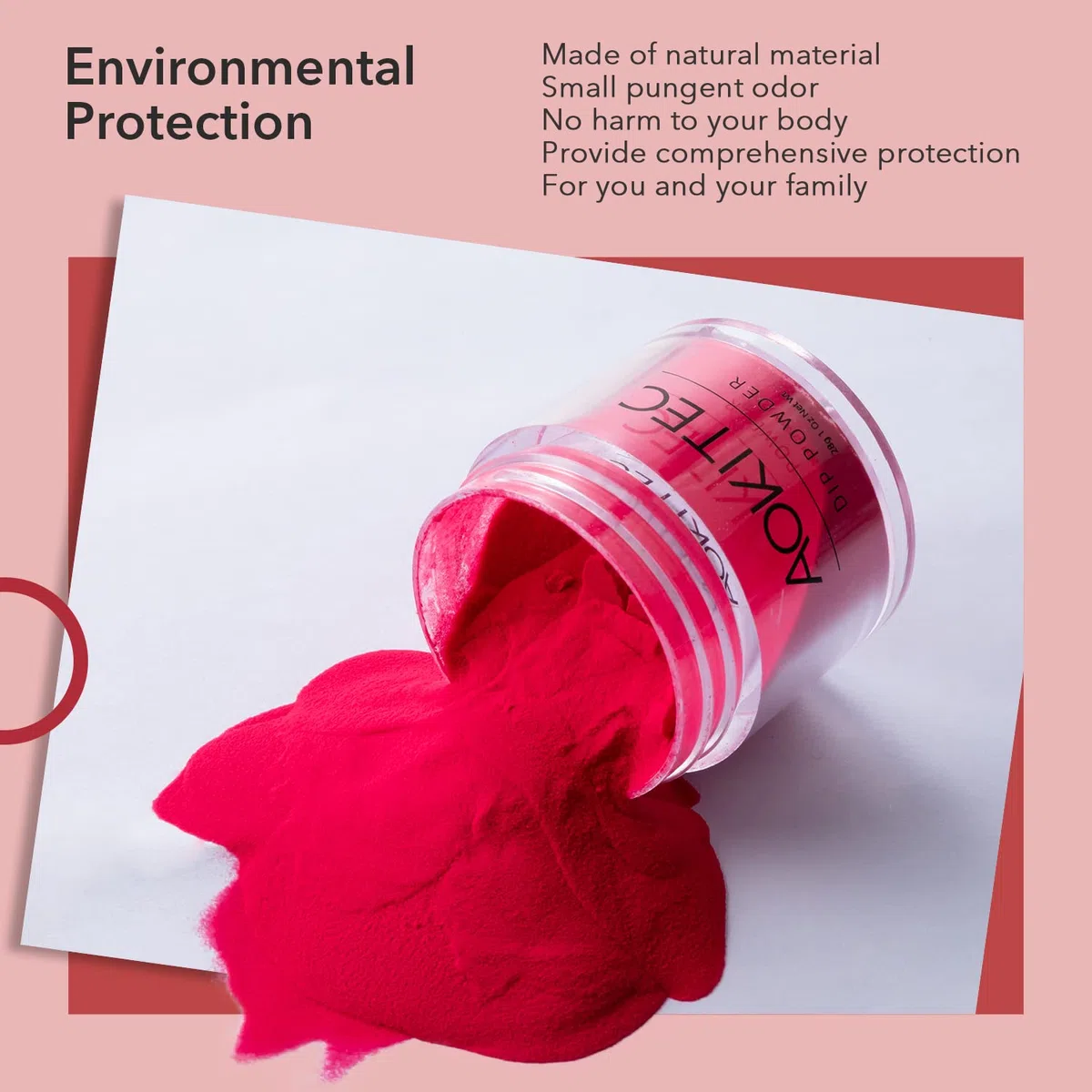 Aokitec Polvo de Inmersión para Uñas Polvo Francés Arte de Uñas para Principiantes Bricolaje de Salón de Manicura en Casa sin Olor y Duradero, sin Necesidad de Curado con Lámpara de Uñas, Blanco, 1 oz