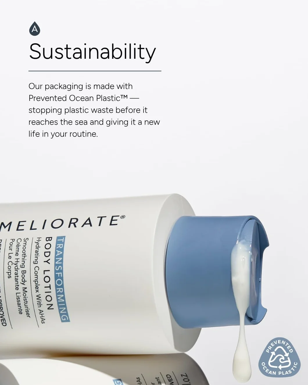 AMELIORATE Transforming Body Exfoliant 500ml for Keratosis Pilaris (KP), Bumpy & Dry Skin | Dual-Action AHA & Bamboo Scrub | Hydrating & Smoothing | Dermatologist Approved