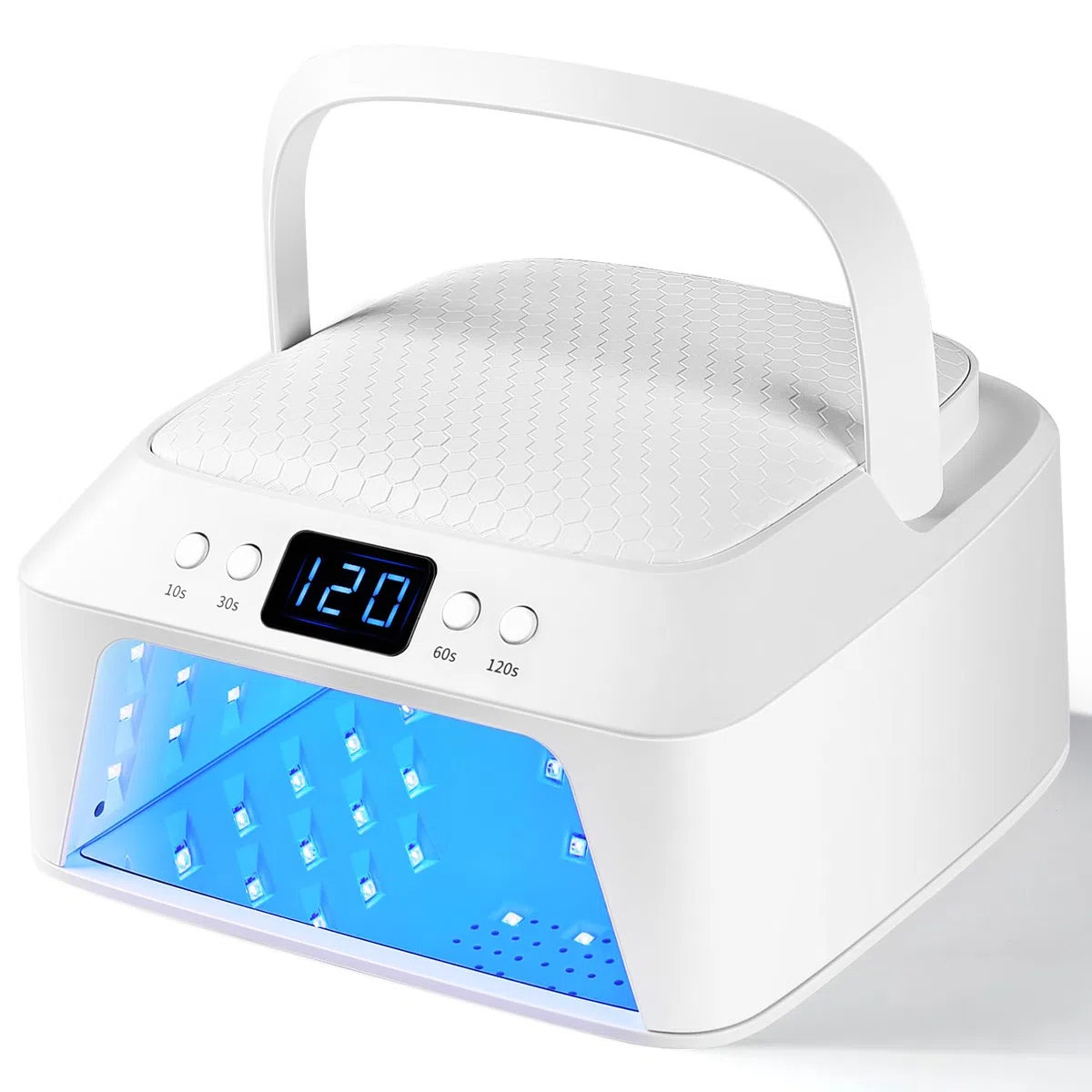 JODSONE Lámpara Uñas Semipermanentes U V LED con Almohadilla para Manos y Espacio Amplio para Salón - Portátil con Doble Pantalla, Secado Rápido para Uso Profesional
