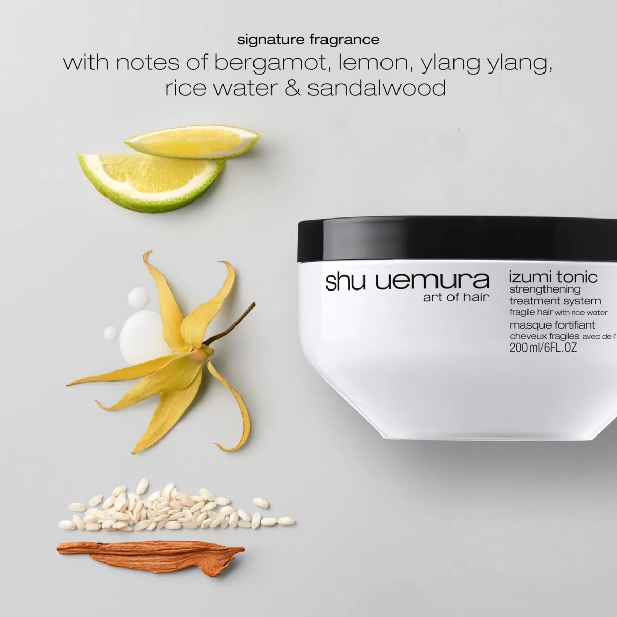 Shu Uemura, Bálsamo Izumi Tonic , Para todo tipo de cabello, Enriquecido con Agua de Arroz, Brillo, Fuerza, Hidratación y Volumen, 250 ml