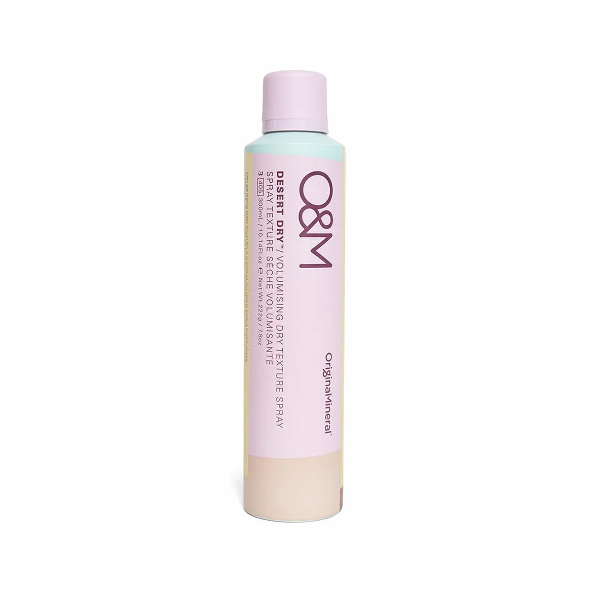 O&M Desert Dry Volumising Dry Texture Spray (300 ml) – Enfoque volumen spray de agarre flexible – Spray texturizante y absorbente de aceite – Sin sulfatos y siliconas – Certificado PETA, vegano