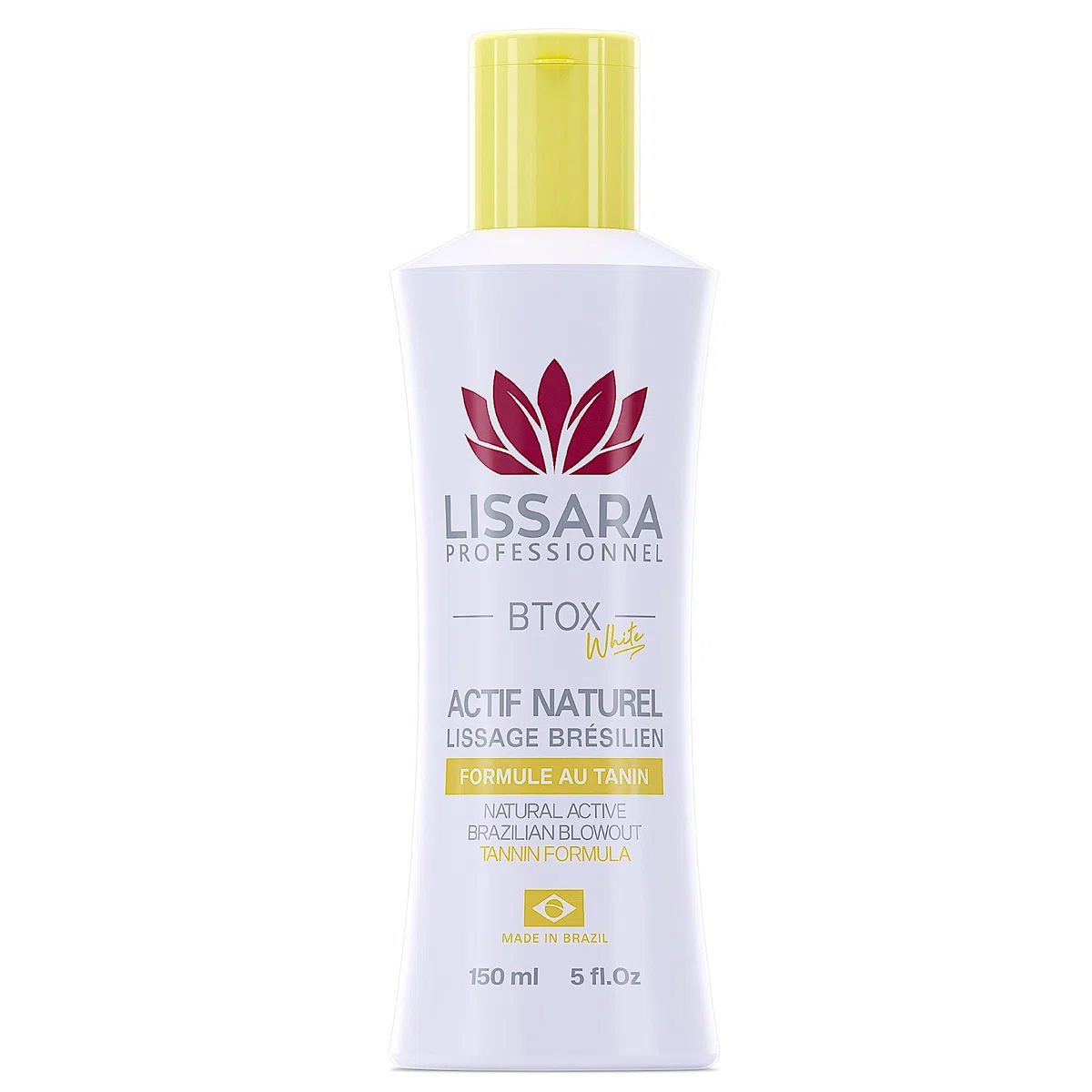 Tanin suavizante Lissara - Taninoplastia - White NATURAL ACTIVE - Sin formol - Tratamiento rejuvenecedor profundo en el hogar Sin humo Inodoro - Hecho en Brasil - 150ml
