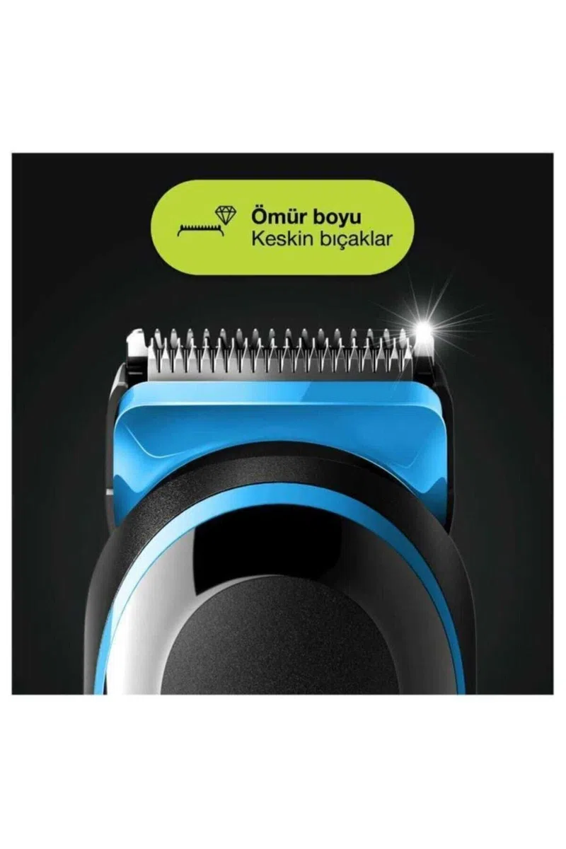 Braun Cortapelos para hombre MGK5245, cortadora de barba 7 en 1, kit de aseo para hombre, inalámbrico y recargable, con maquinilla de afeitar Gillette ProGlide