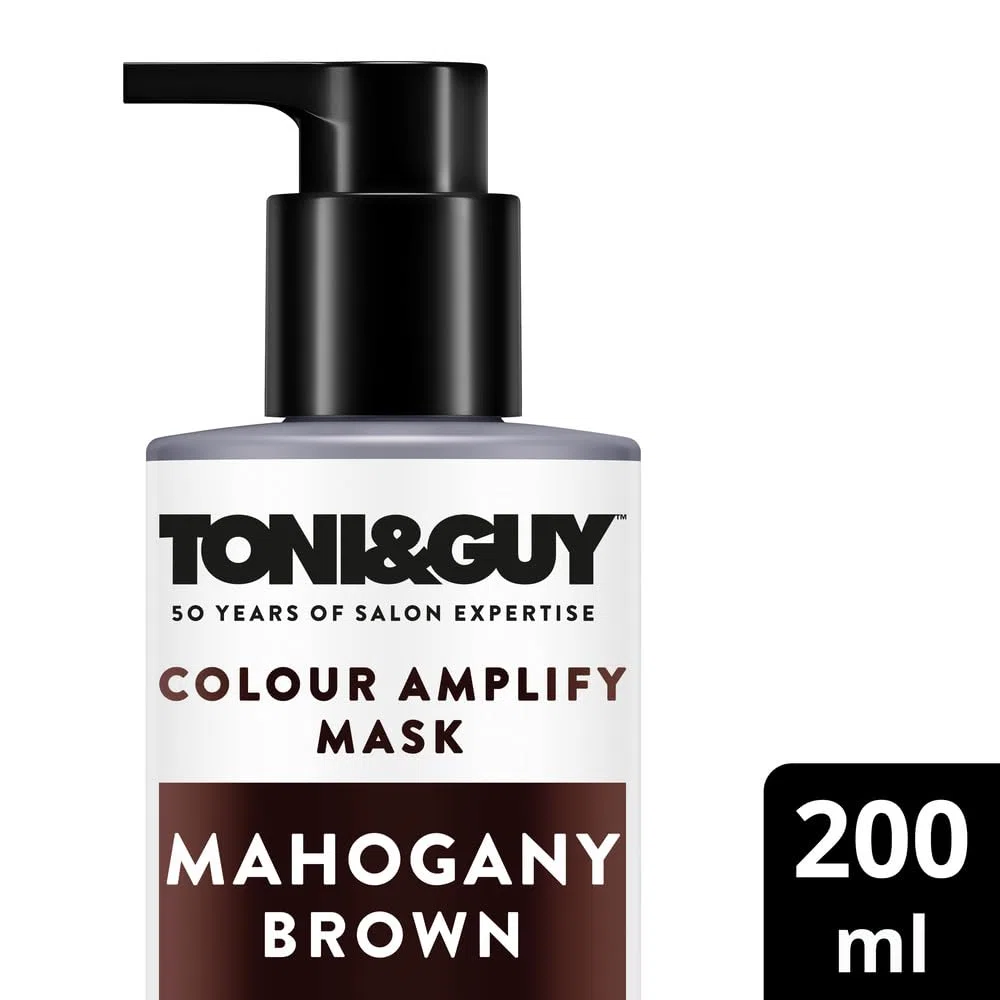 Toni & Guy - Mascarilla para el cabello (200 ml), color marrón caoba