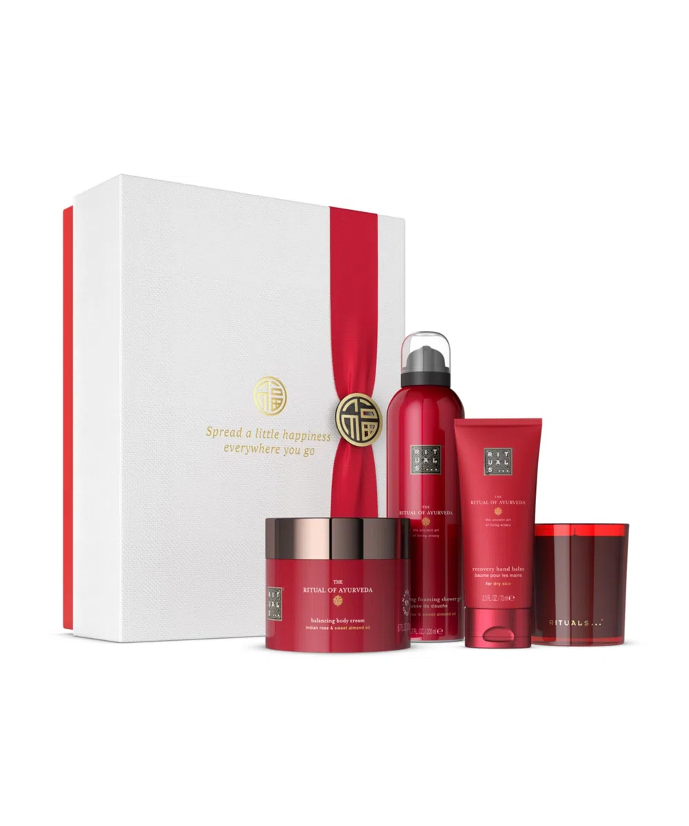 RITUALS Caja de regalo The Ritual of Ayurveda, Large - Set de baño con productos para el cuidado de la piel con sal india y aceite de almendras - Propiedades equilibrantes