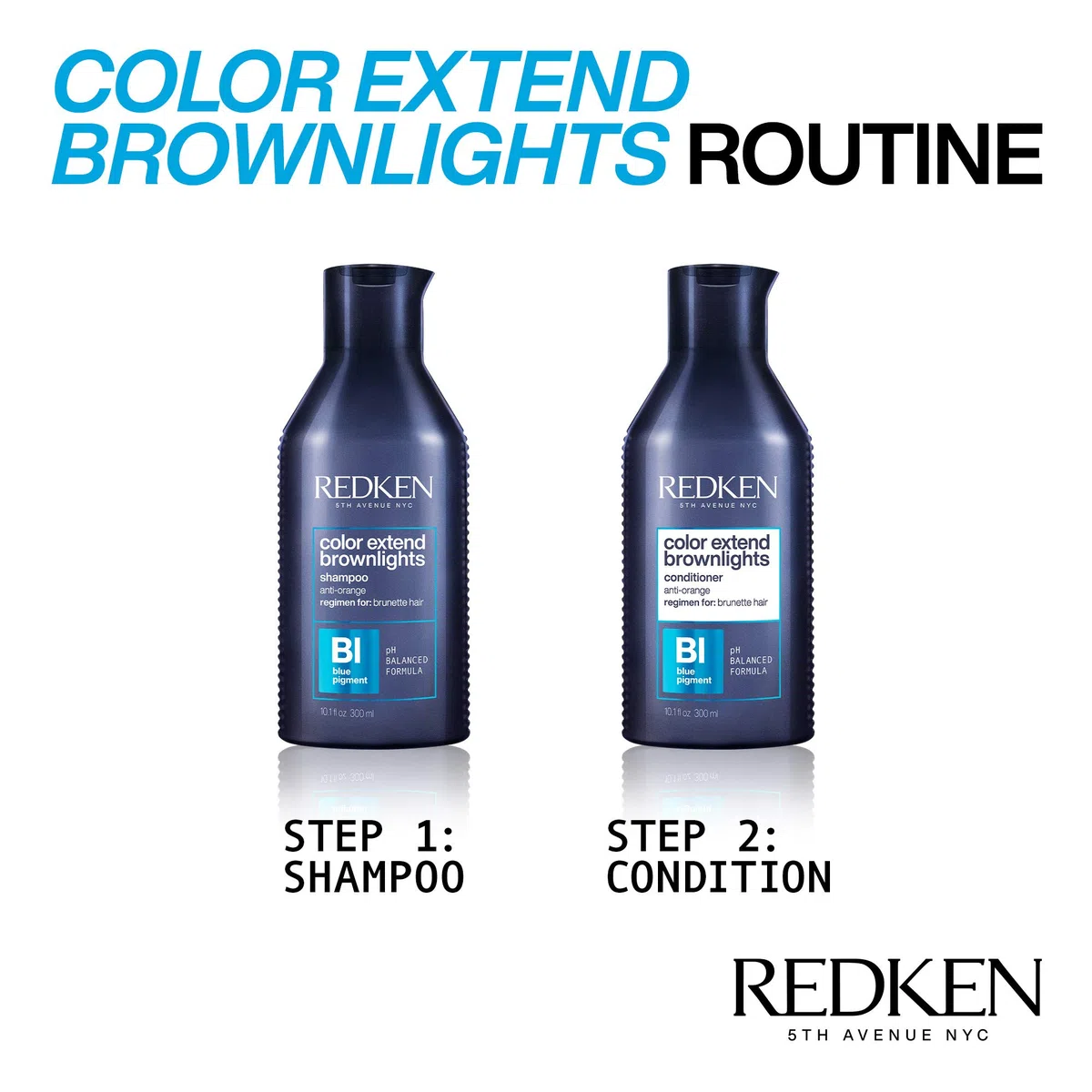 Redken | acondicionador, nutre el cabello y le da un tono más fresco, color Extend Brownlights, 300 ml