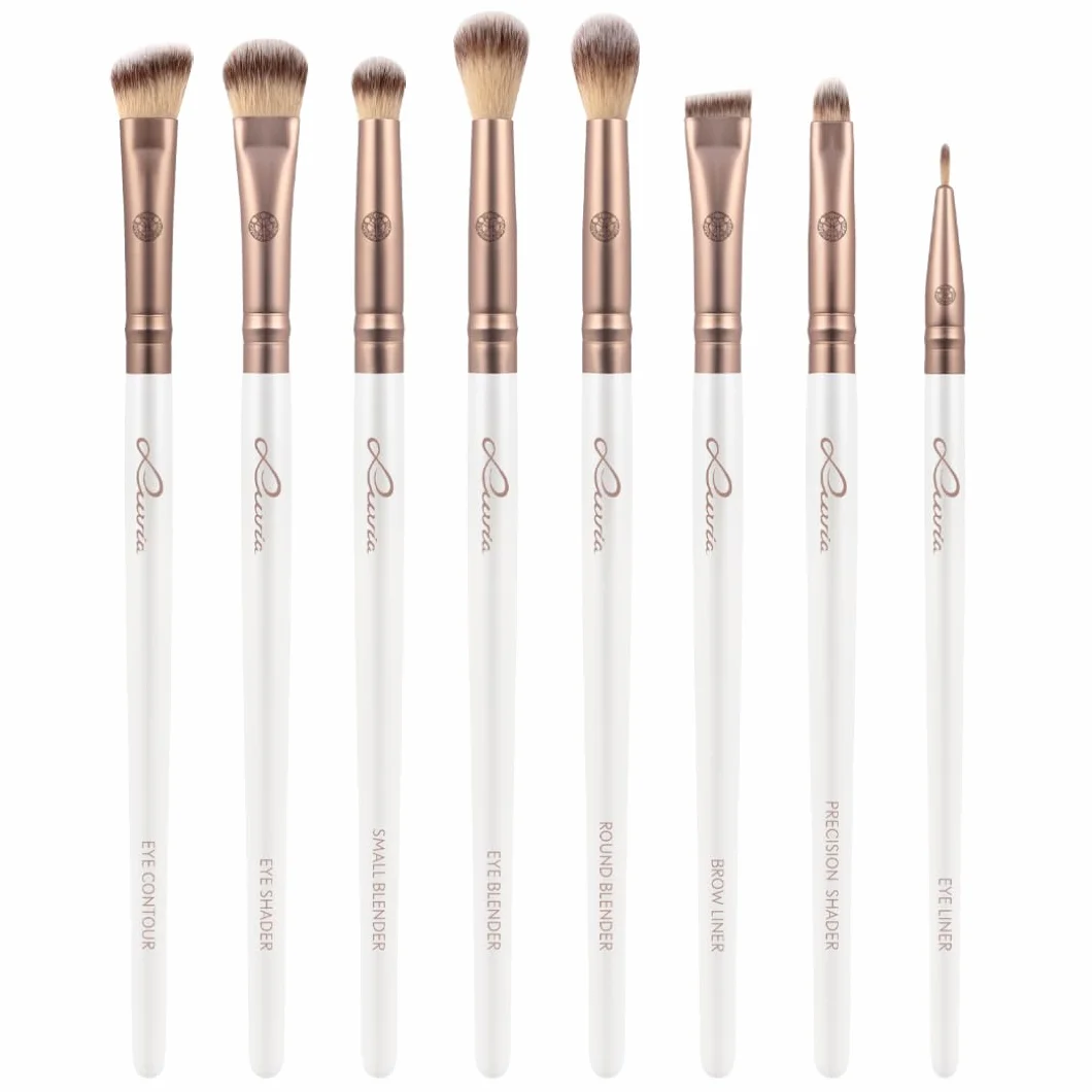 Luvia Prime Vegan Pro - Juego de brochas de maquillaje (12 unidades, incluye soporte para brochas, esponja y estera de limpieza) Nacarado Coffee