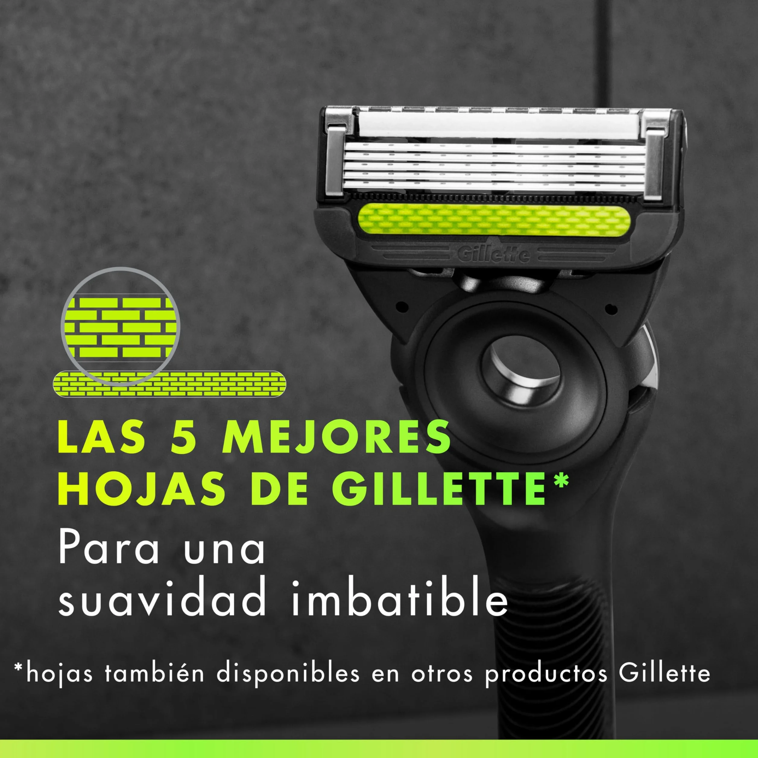 GilletteLabs Recambios para Maquinillas de Afeitar Hombre + Colgante, Pack de 10 - Cuchillas de Afeitar con 5 Hojas Y Banda Lubricante, Compatible con Todas Las Maquinillas Gillette Labs