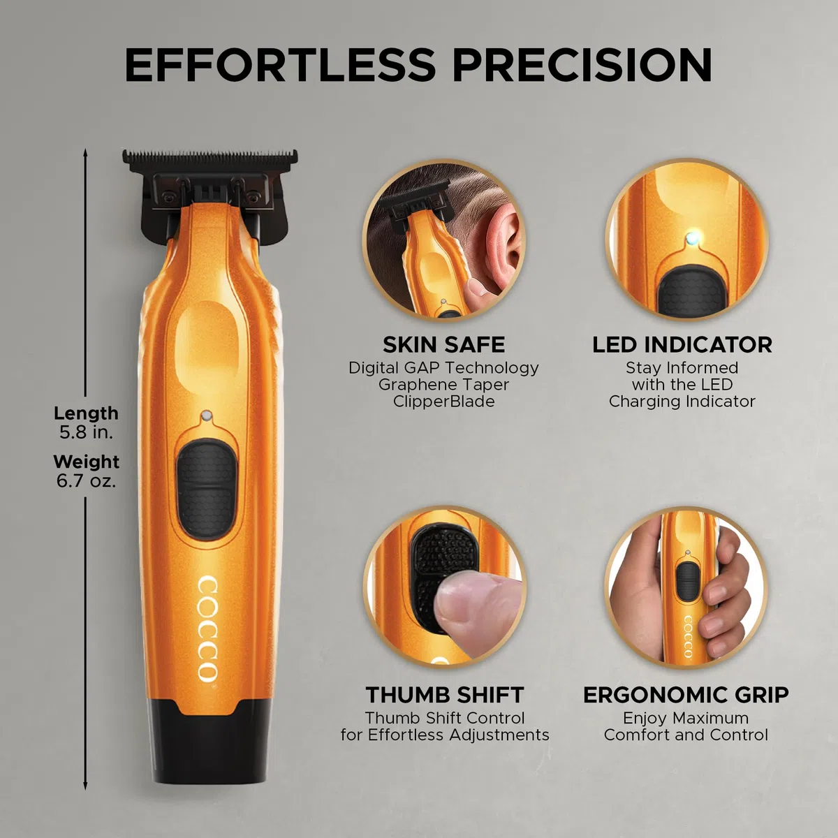 Cocco Hyperveloce Pro Trimmer Orange - recortadora de acabado