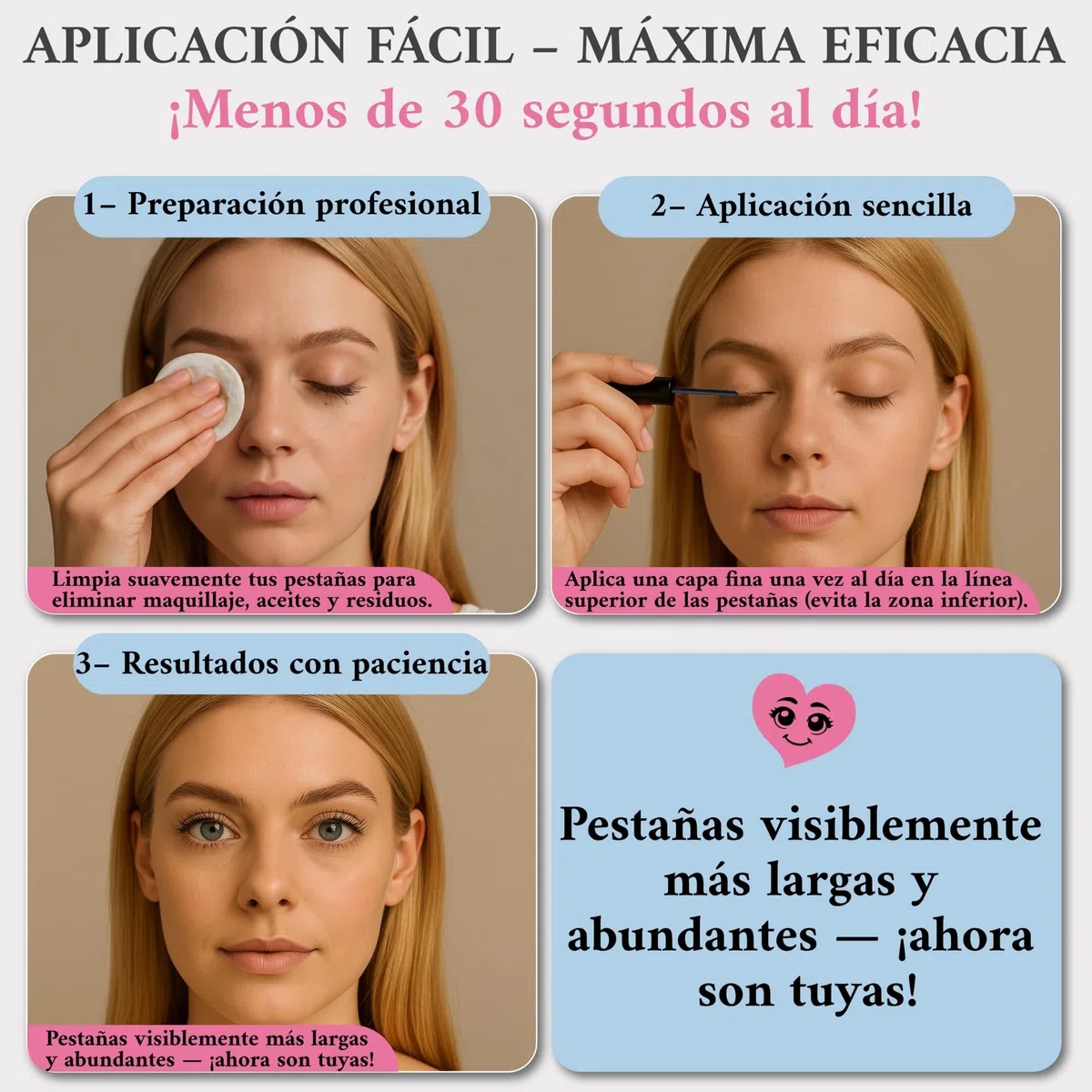 Serum Pestañas 3 ml para Crecimiento Natural - Suero Alargador para Pestañas y Cejas Más Largas y Densas, Alternativa a Lifting, Pestañas Postizas, Rímel Volumen y Magnetismo, Fórmula Vegana y Segura