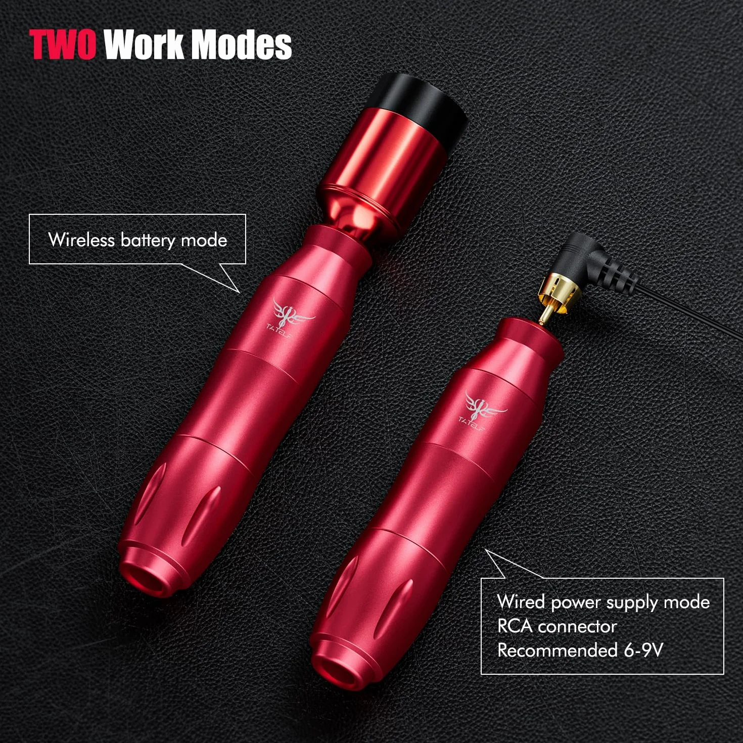 TATELF Máquina de Tatuaje Rotativa Inalámbrica, 1500mAh Batería LCD, Kit Completo con 5 Tintas y 10 Agujas Cartucho para Principiantes y Artistas