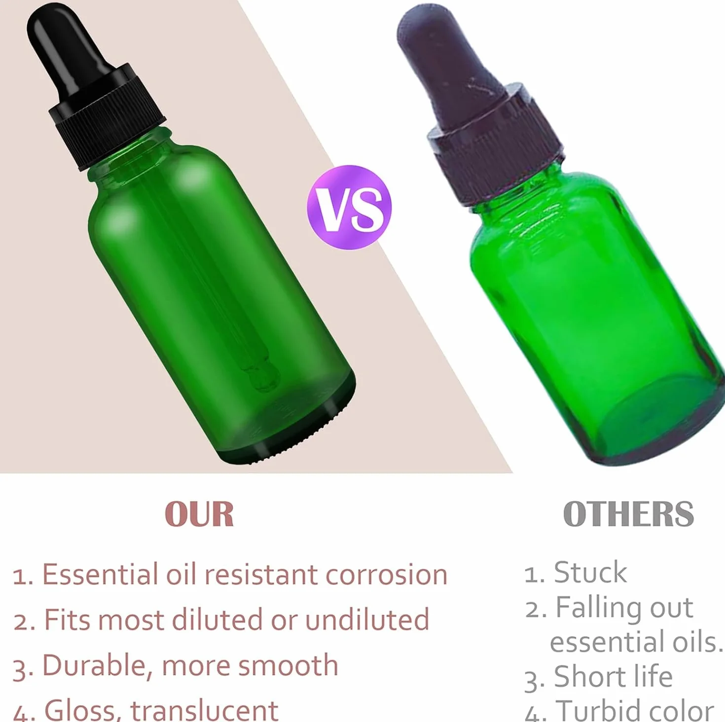 AMJKEJI 12 Piezas Frascos Cuentagotas 30 ml, Verde Cristal Botellas Cuentagotas con 2 Goteros y Embudos, Botellas Cuentagotas de Vidrio para Aceite Esencial, Fragancia, Aromaterapia, Laboratorio