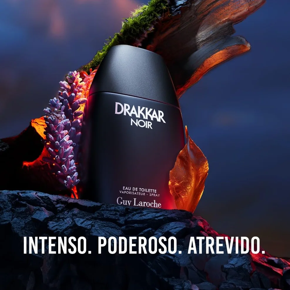 Guy Laroche Drakkar Noir Eau de Toilette, Perfume para Hombre, Fragancia Aromática y Amaderada para Hombre, Con Musgo, Pachuli y Bálsamo de Abeto