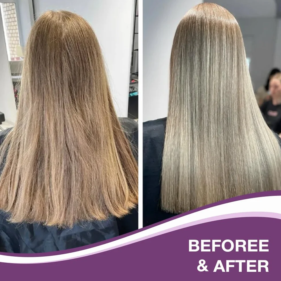 Karseell Mascarilla Pelo Violeta, Reparación del Cabello Teñido Iluminar el cabello Para Pelo Rubio, Gris, Canas, 500ml