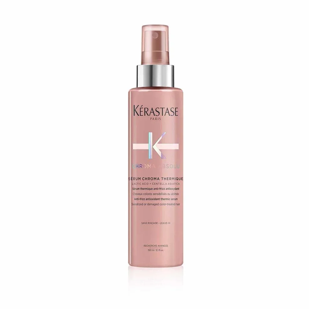 Kérastase Chroma Absolu, Sérum Capilar Antiencrespamiento, Protector Térmico Sin Aclarado, Para Pelo Coloreado Sensibilizado y/o Dañado, Sérum Chroma Thermique, 150 ml