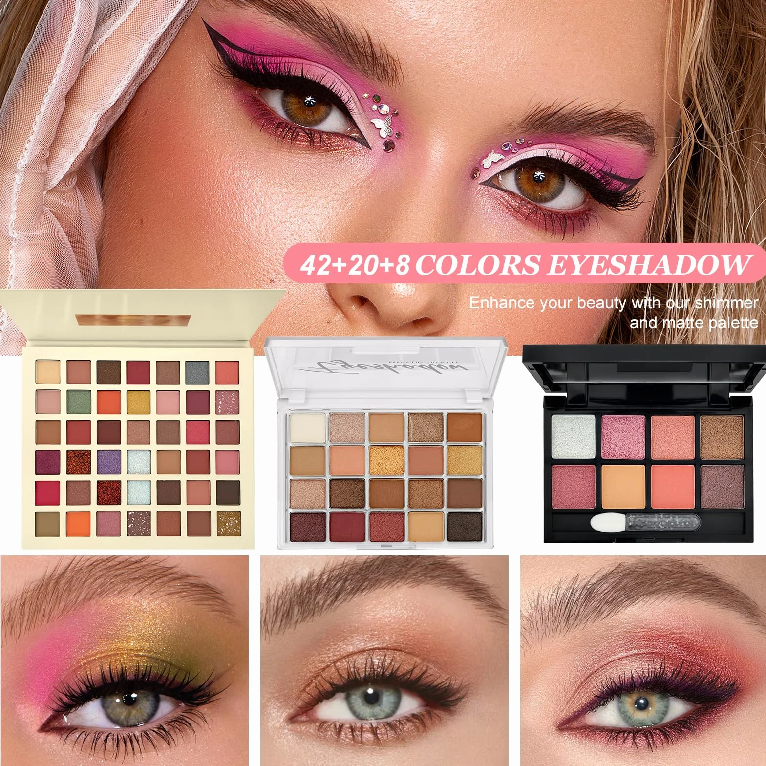 Kit Maquillaje Mujer, Set Regalo Maquillaje Adolescente, Kit de Estuche Maquillaje Profesional Completo con Paleta Sombras de Ojos Paleta de Corretores Contorno Fondo Mascara Brillo Labial Línea Ojos