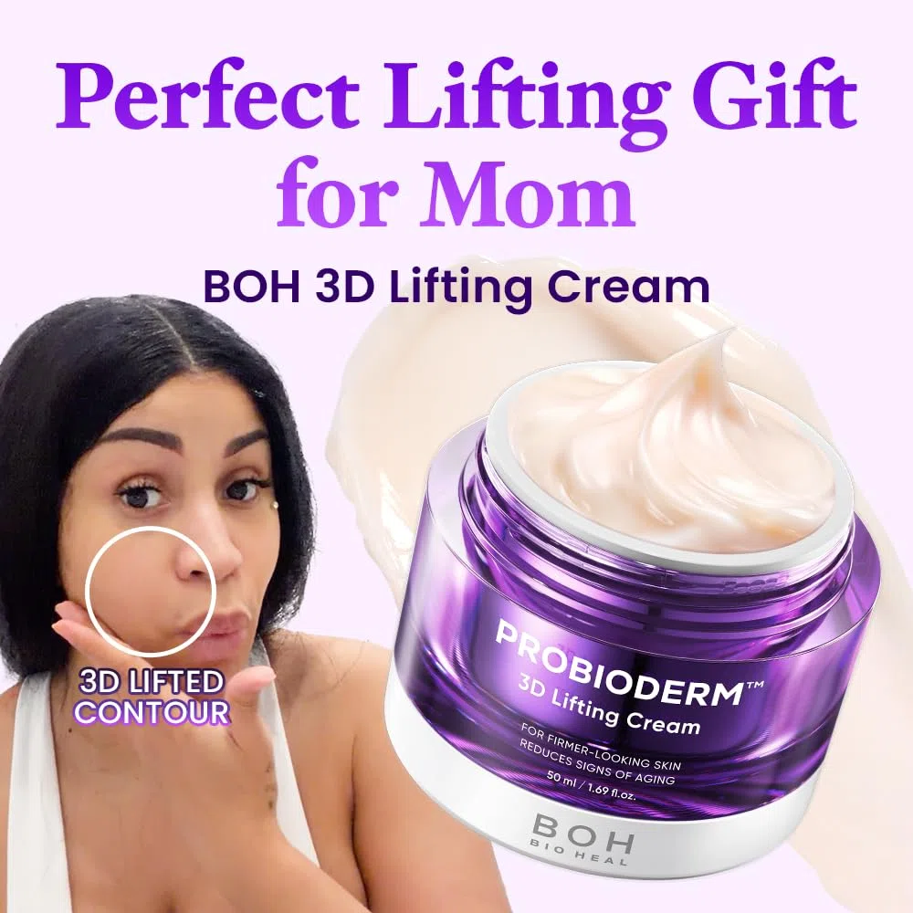 BIOHEAL BOH Crema Facial De Noche Hidratante Antienvejecimiento Coreana Avanzada Probioderm 3D Lifting Cream Con Probióticos, Complejo De 17 Péptidos Y Probioderm Patentado, 50 Ml (Paquete De 1)