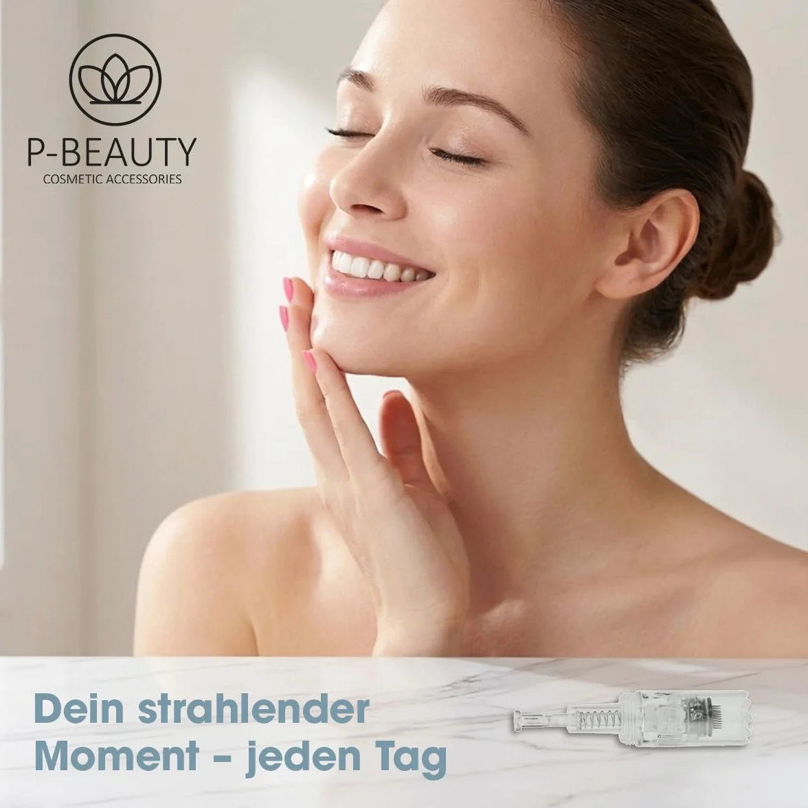 P-Beauty Dermapen M1 Cartuchos de aguja para microneedling – Cartuchos de aguja de repuesto para coche Derma Elektrik Pen M1 – Cierre de rosca WWWELLE – contra arrugas, acné y cicatrices (20 unidades