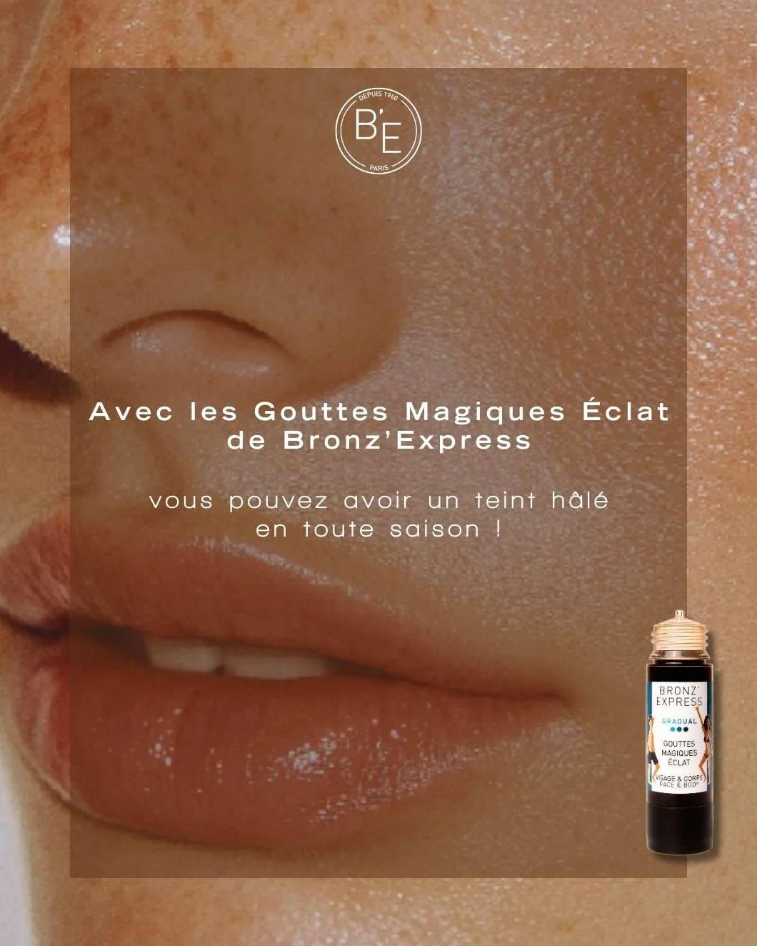 BRONZ'EXPRESS Gotas Mágicas Eclat 30 ml Bronceado Natural Progresivo Mezclable con Tus Cremas Hálito Luminoso Personalizable Fórmula Francesa Premium