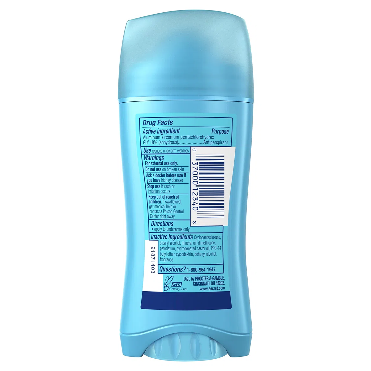 Secret Invisible Solid Unscented Antiperspirant & Deodorant Ph Balanced 2.6 Oz? (Pack Of 6) by Secret