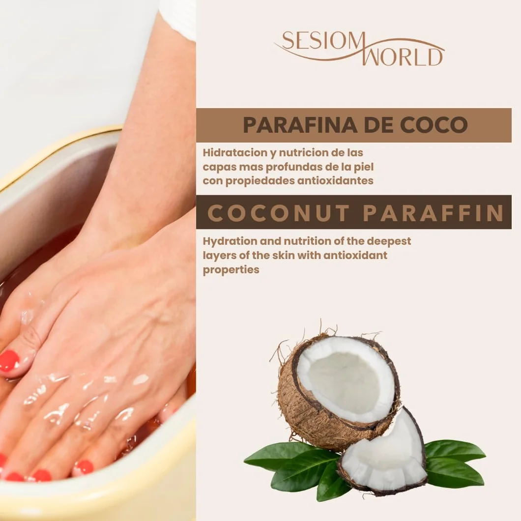 PARAFINA COCO para Manos y Pies PACK 3 x 1000ml - Parafina hidratante de coco Antioxidante