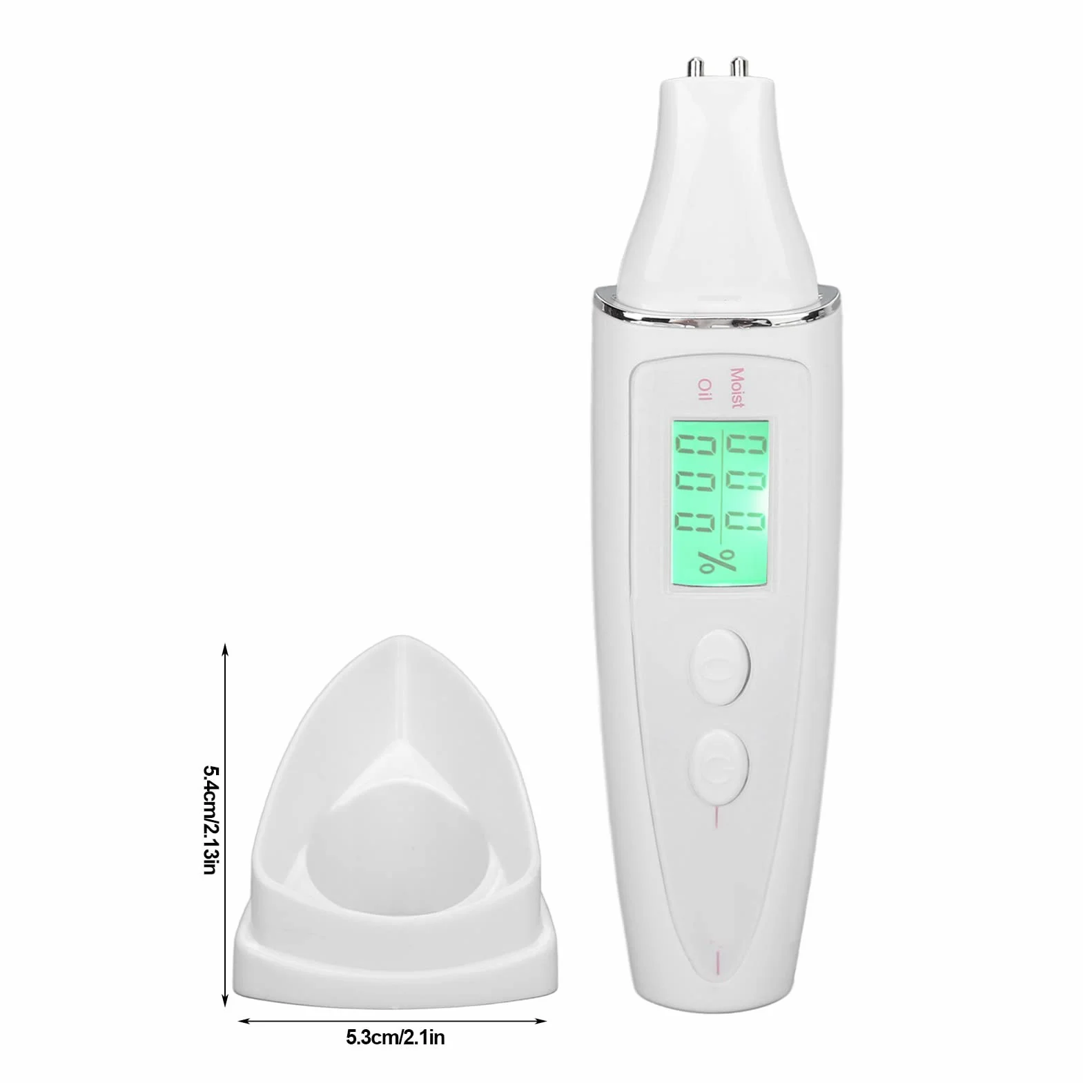 Probador de Piel Facial Con Pantalla Inteligente, Medidor Preciso de Humedad y Grasa Cutánea Portátil con Pantalla LED para Salón, Spa o Uso Doméstico Digital Skin Detector