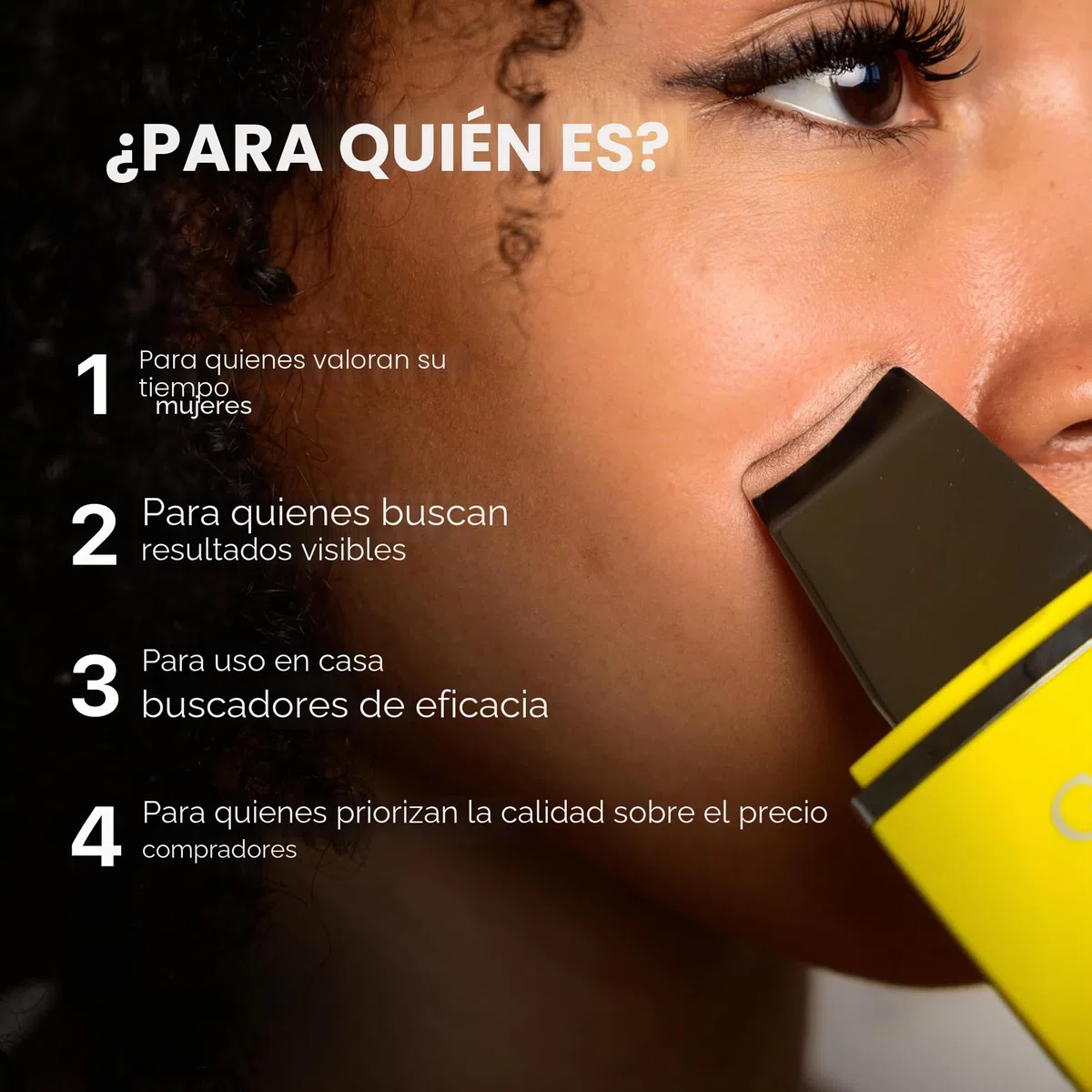 GESS Exotic - Original - Exfoliante ultrasónico para limpieza facial, 5 modos, limpiador de poros, exfoliante ultrasónico, antiedad, eliminador de puntos negros, estiramiento facial - amarillo