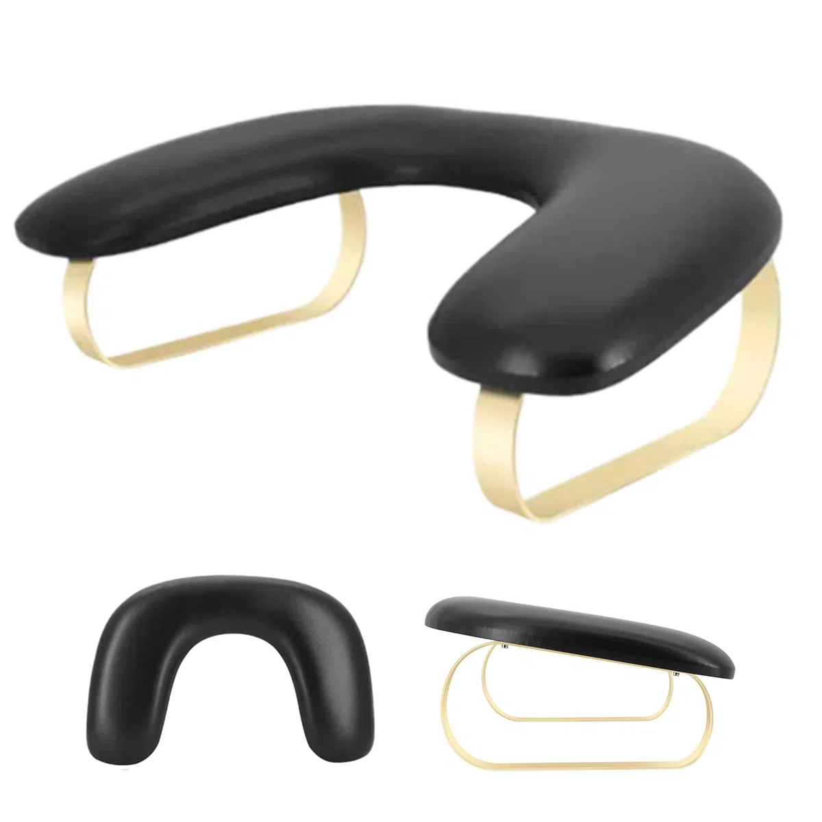 Reposabrazos para Nail Tech,Reposabrazos para Nails Tech | Soporte de reposamanos de cuero PU, cojín en forma de U, soporte para reposabrazos de uñas,Cojín desmontable para reposabrazos de escritorio