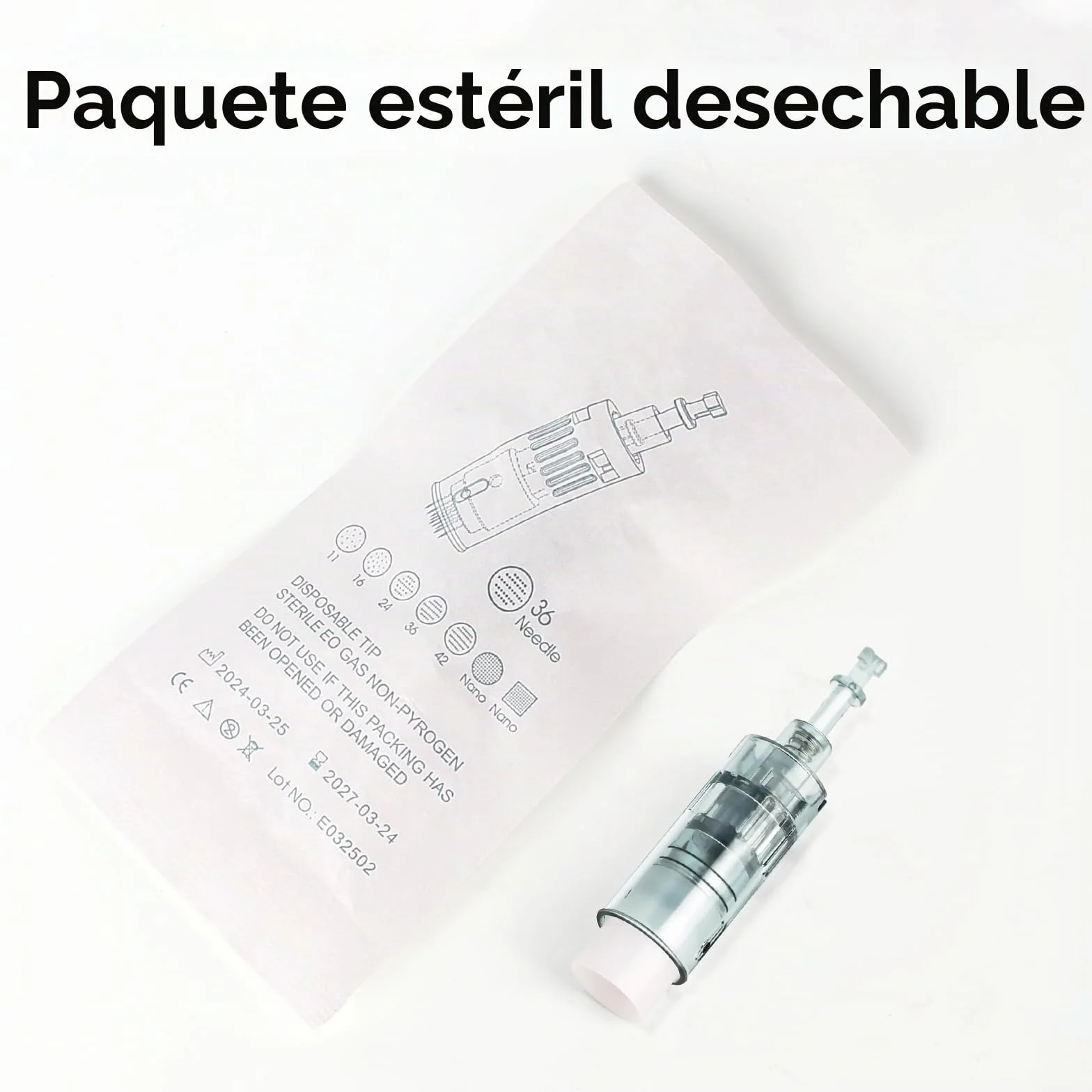 20 Pcs Agujas Dermapen 36 puntas para Microneedling pen, Derma Pen M8 Cartuchos 36 Pins, Microagujas de Repuesto Original de Microneedle Dermapen Ultima M8, M7S, A6S (36 Pins, 20 Pcs)