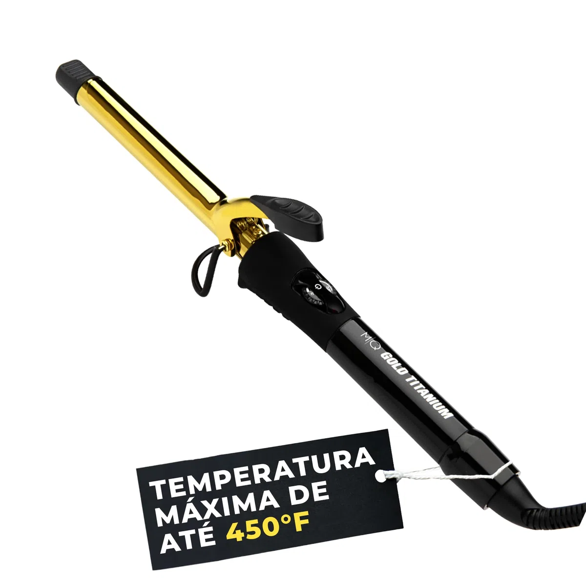 MQ Professional - Rizador de pelo profesional de titanio dorado - 32 mm - Doble voltaje