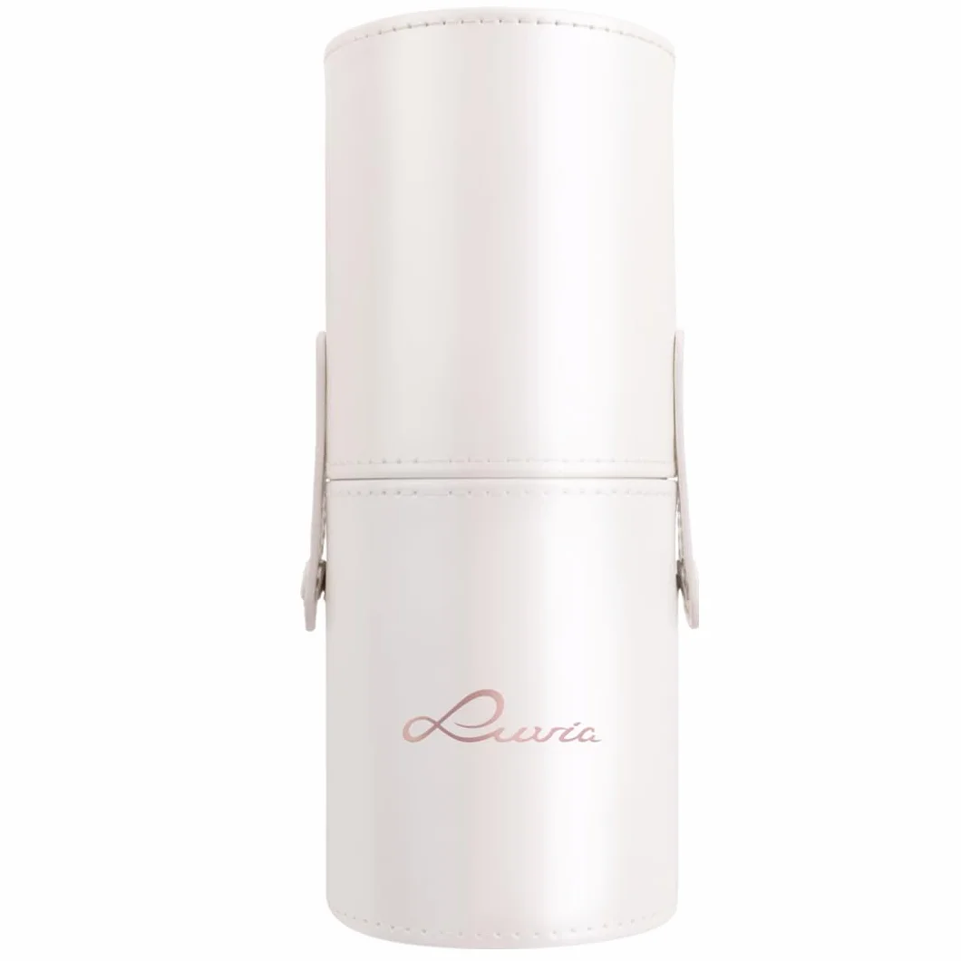 Luvia Prime Vegan Pro - Juego de brochas de maquillaje (12 unidades, incluye soporte para brochas, esponja y estera de limpieza) Nacarado Coffee