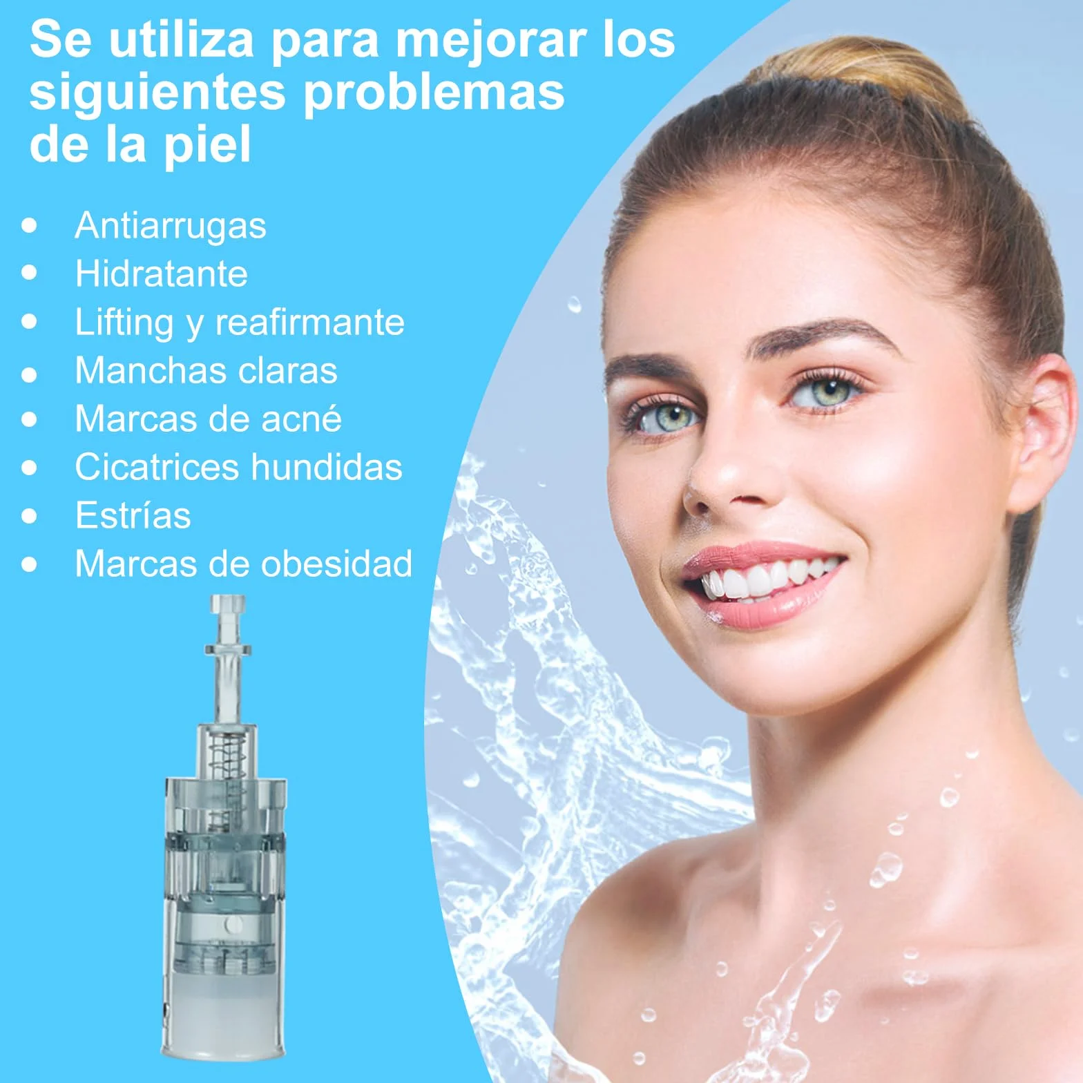 10 cartuchos de microneedling de 16 pines, diseñados para lápiz de microagujas dr pen Ultima M8, utilizado para cicatrices de acné, cicatrices profundas y estrías