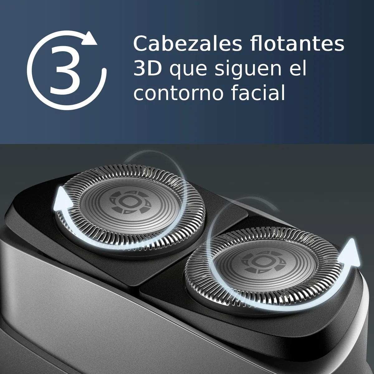 Philips Afeitadora Portátil, Afeitadora Eléctrica en Seco y Húmedo de Viaje para hombre, Sistema de Cuchillas ComfortCut, Cabezales flotantes 3D, Diseño compacto, Batería potente, Modelo PQ888/06