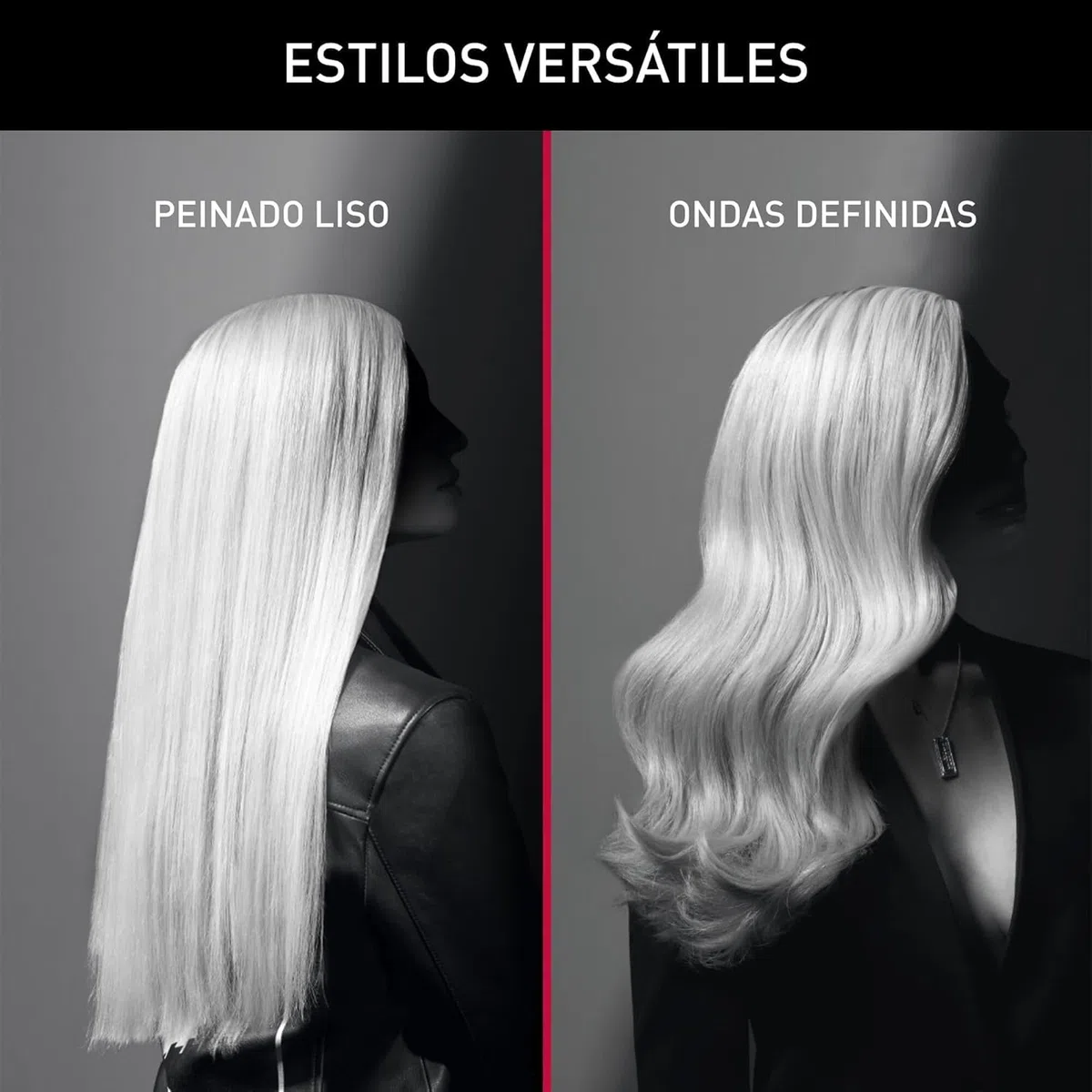 Rowenta x Karl Lagerfeld Optiliss Ionic, Plancha de pelo con revestimiento cerámico para un pelo suave, 10 temperaturas hasta 230º, alisado eficiente, rizos y ondas, negro, SF323L