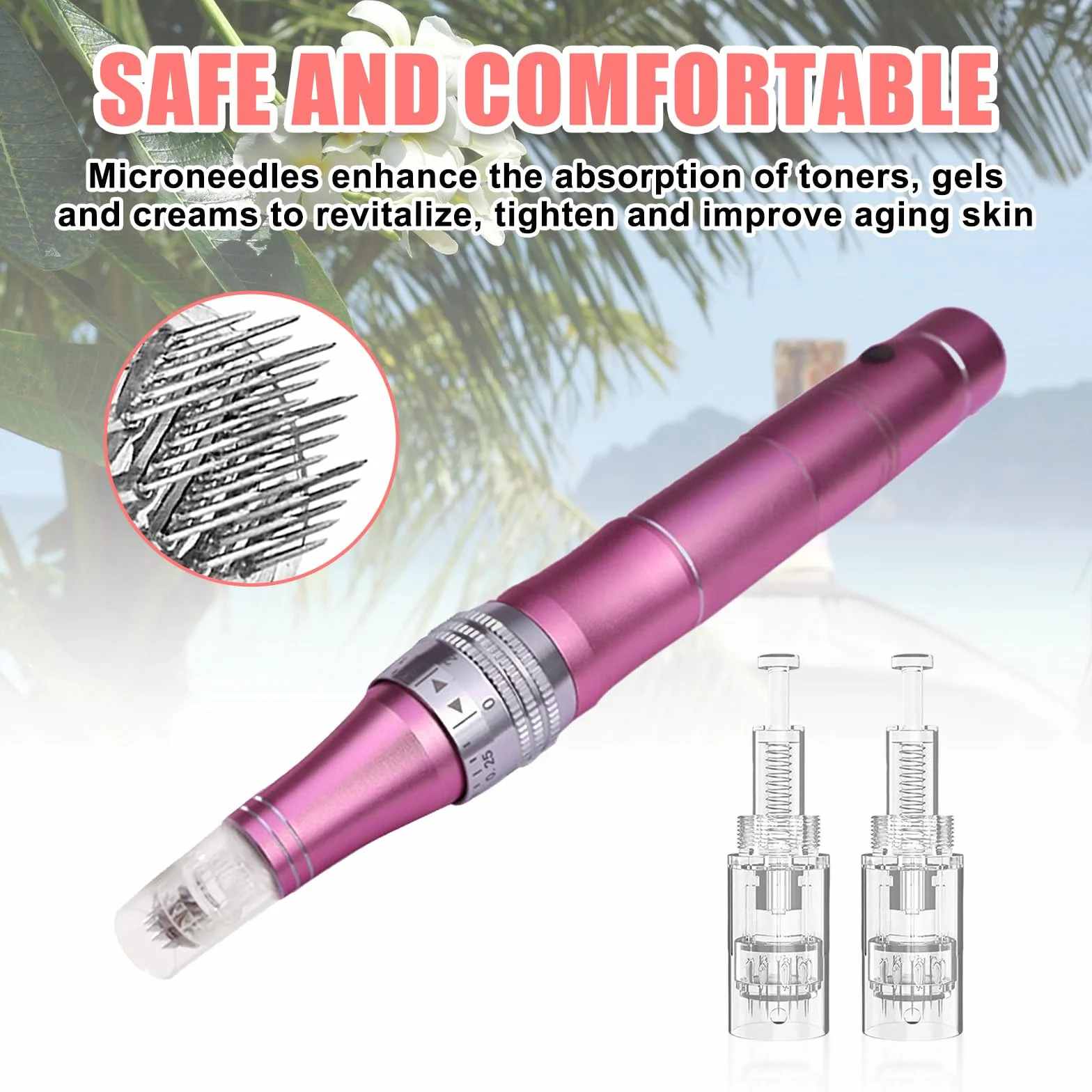 30 agujas de microneedling, repuesto Derma Pen, 24 pines, Micro Nano Agujas, cartuchos de repuesto para microagujas, cartuchos de repuesto para microagujas Dermapen Microneedling dispositivo Agujas de