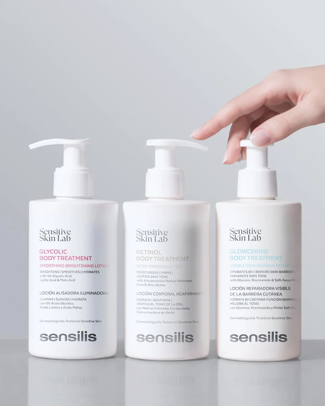 Sensilis - Retinol Body Treatment, Loción Corporal con Acción Reafirmante e Hidratante, Unifica el Tono, Aclara Manchas y Reduce las Arrugas, con Retinyl Palmitate, Apto para Pieles Sensibles - 200 ml