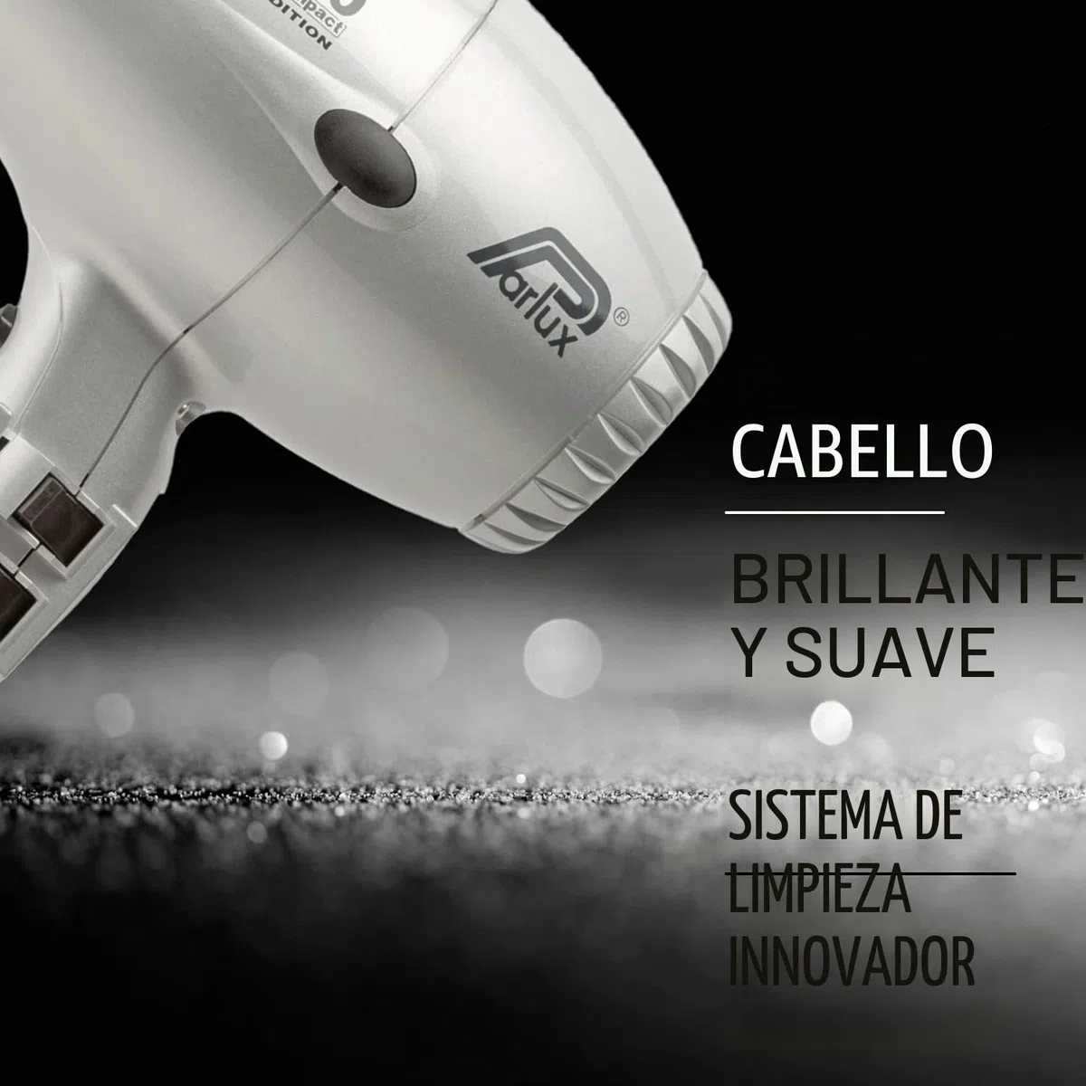 Parlux 3500 Super Compact Secador de pelo de cerámica con iones, 2000 W, Plateado