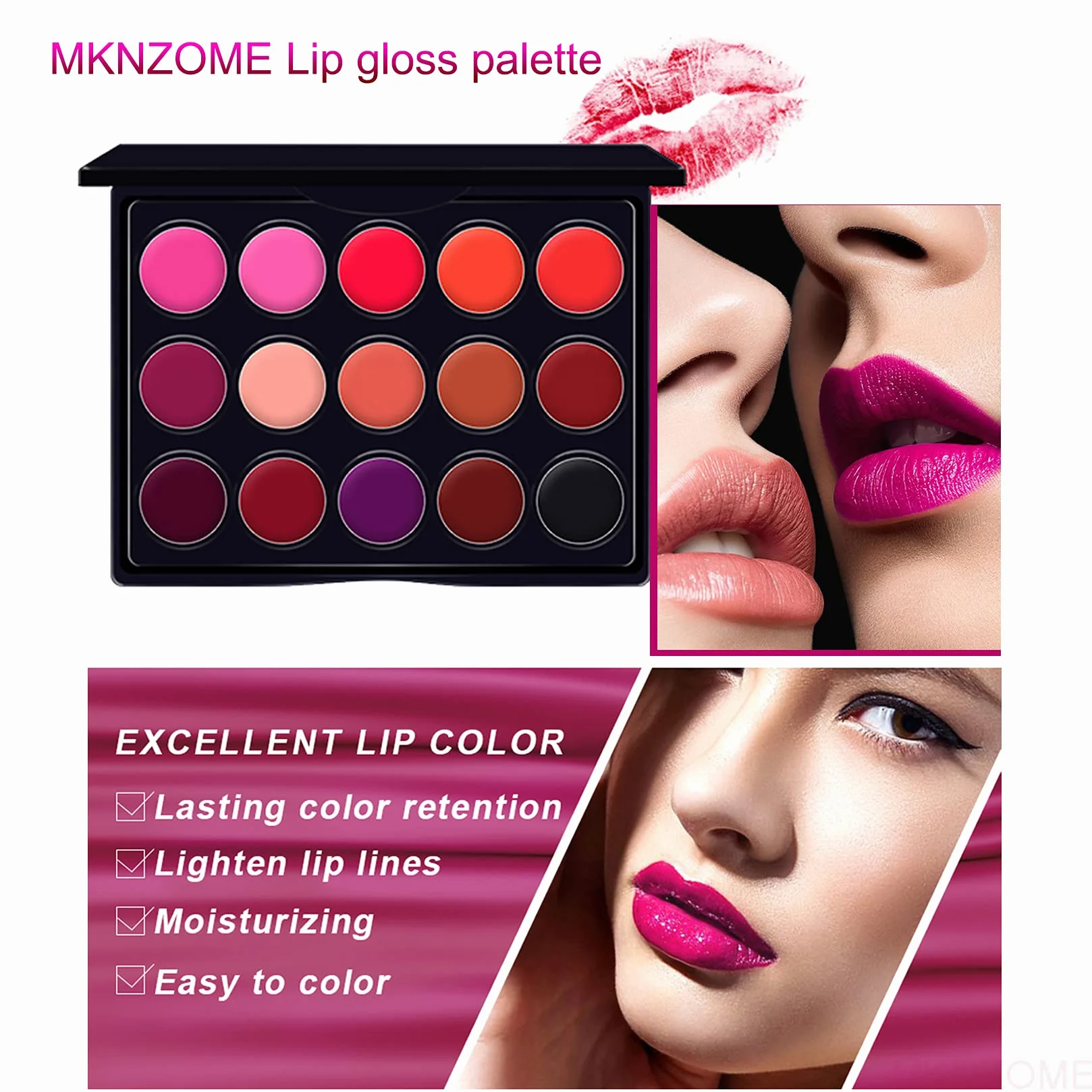 Kit de Maquillaje Profesional Completo, MKNZOME Set de Maquillaje Mujer Estuches de Maquillaje Portátil Paletas de Sombras de Ojos Fundación barra de labios para Mujeres Niñas